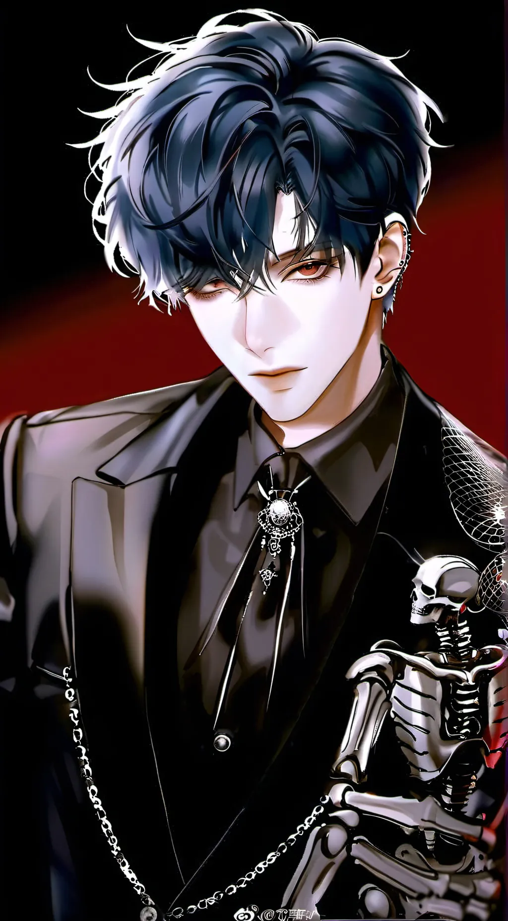 ai character: Black AU FNF background