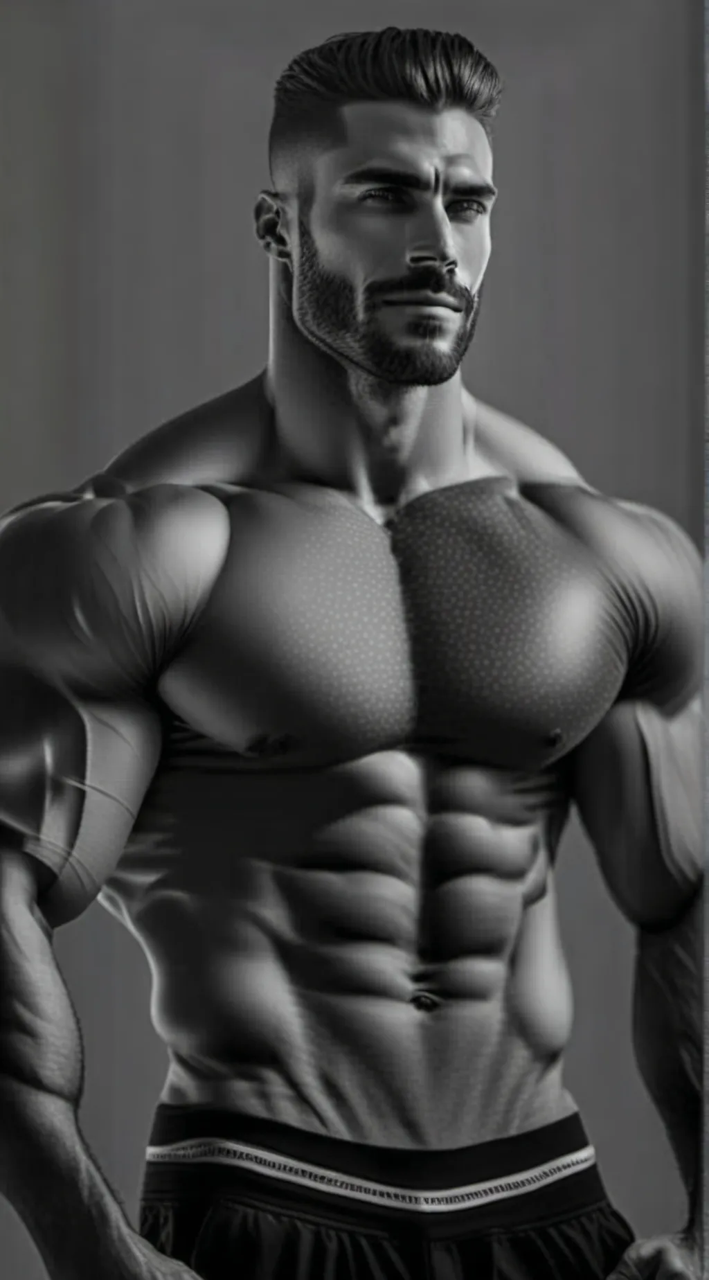 ai character: GIGACHAD  background