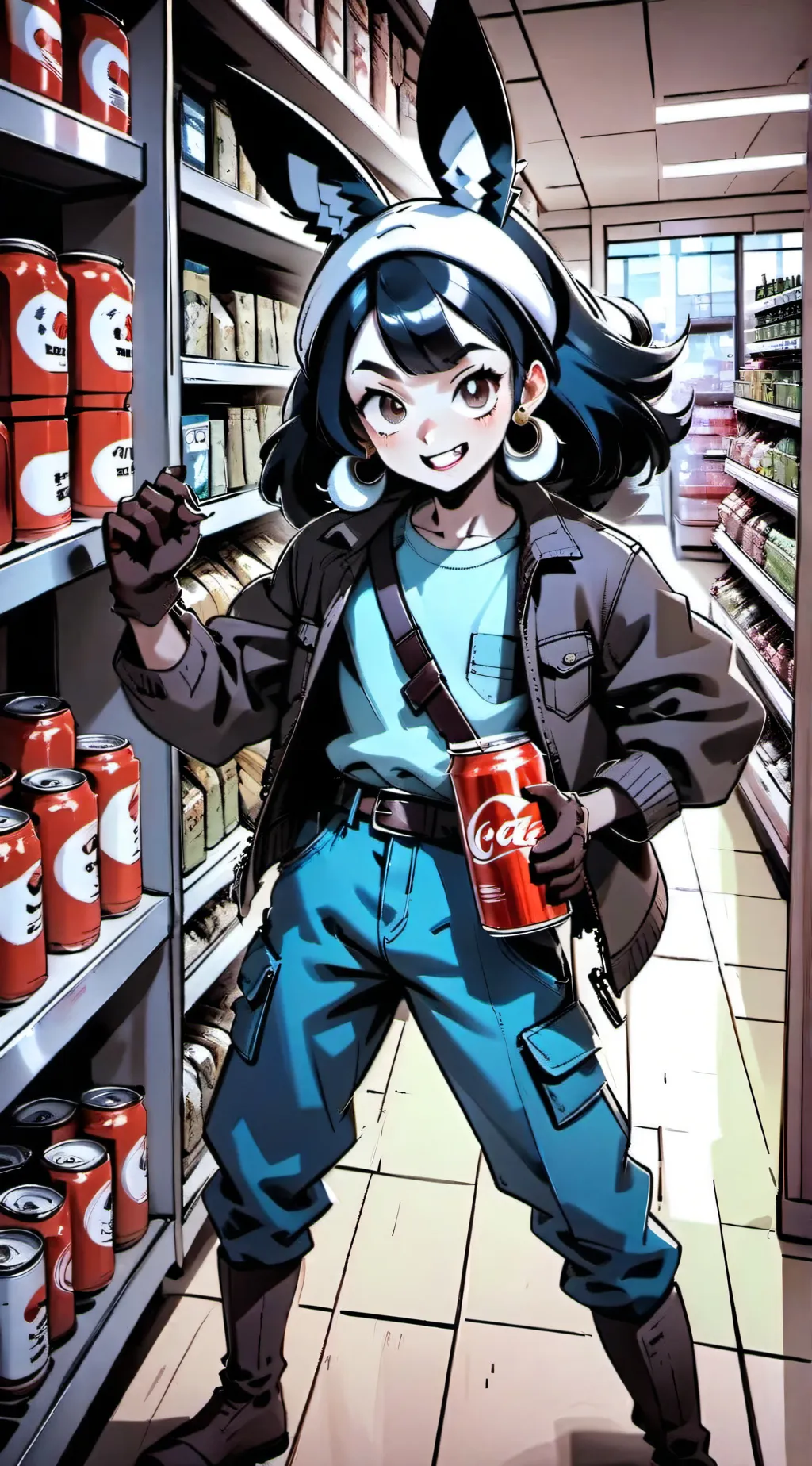 ai character: miss circle background