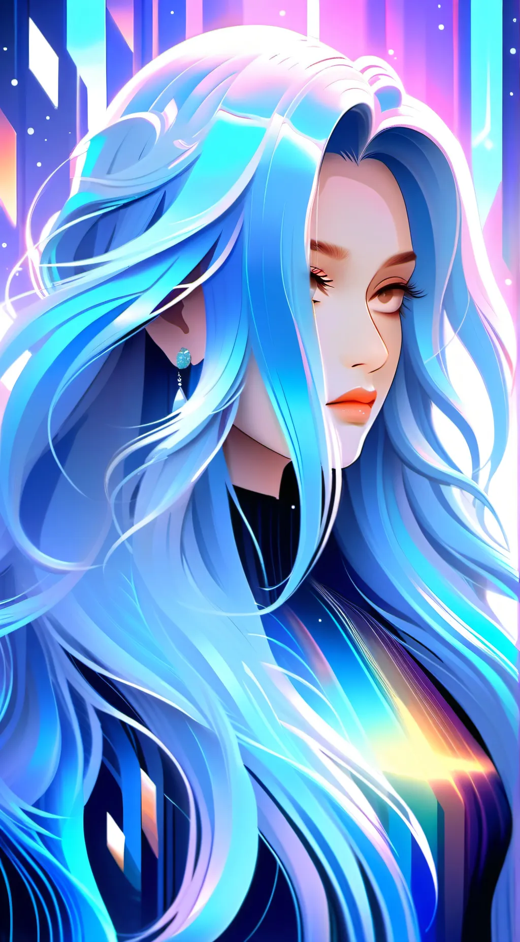 ai character: Violet background