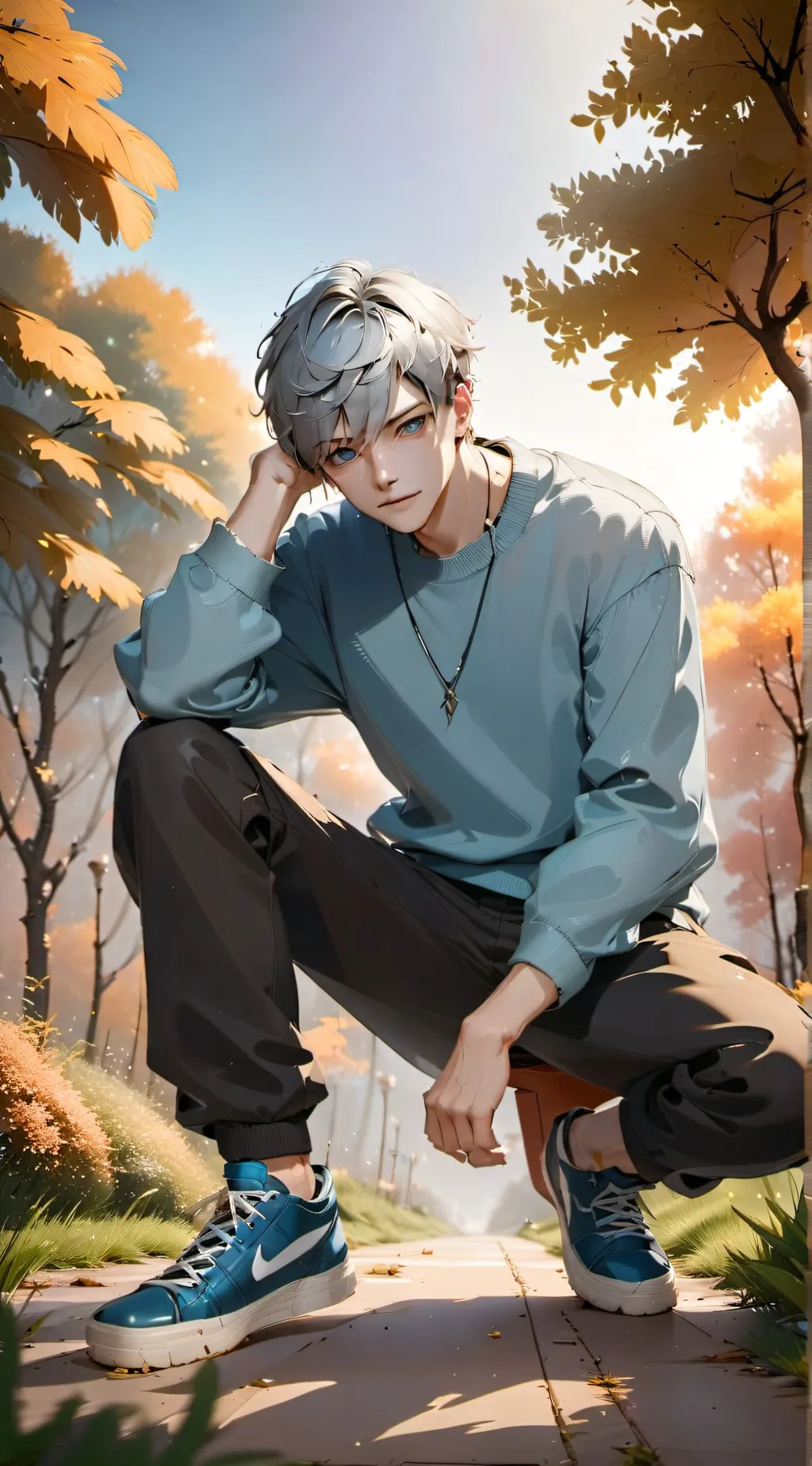 ai character: Adrien  background