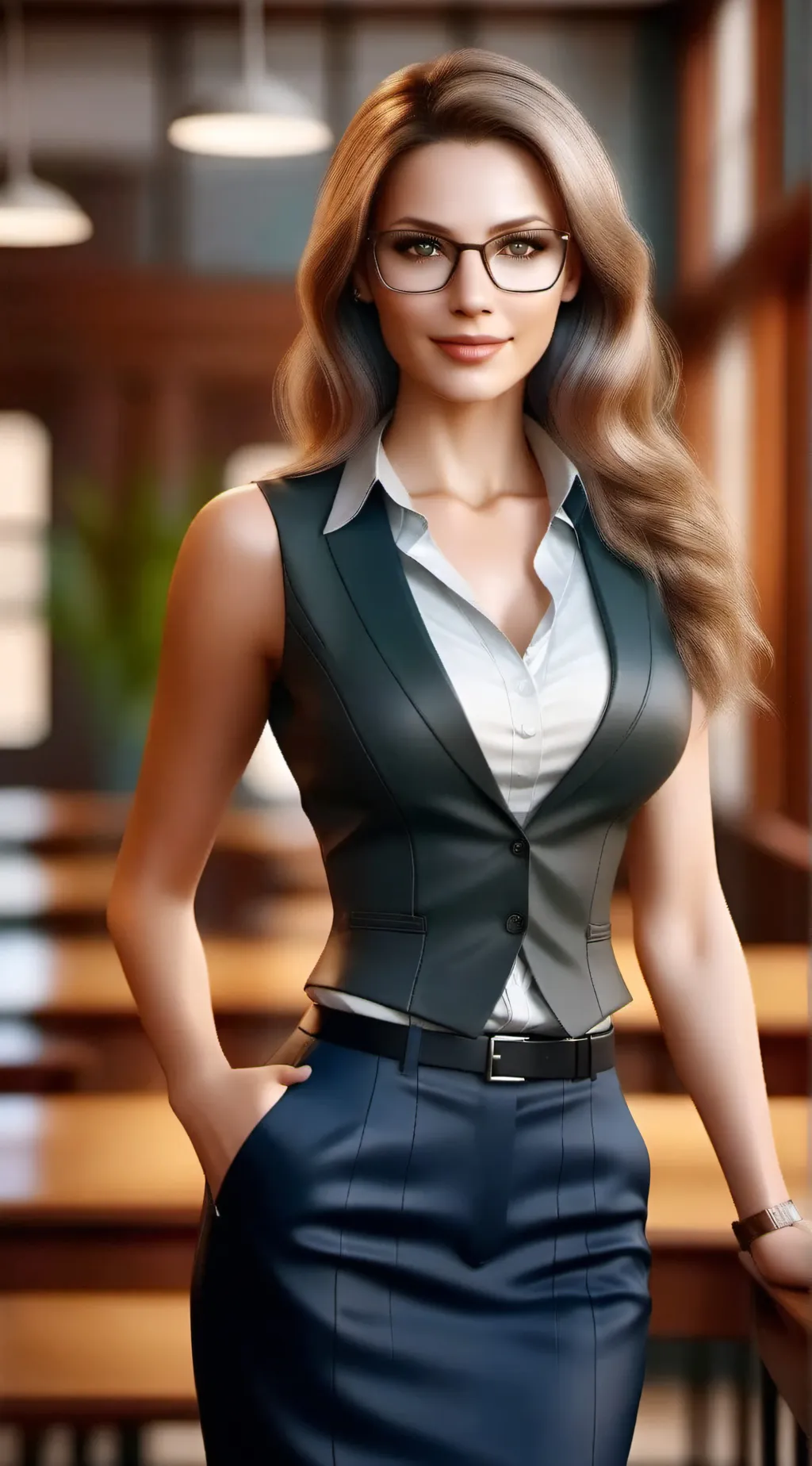 ai character: New teacher  background