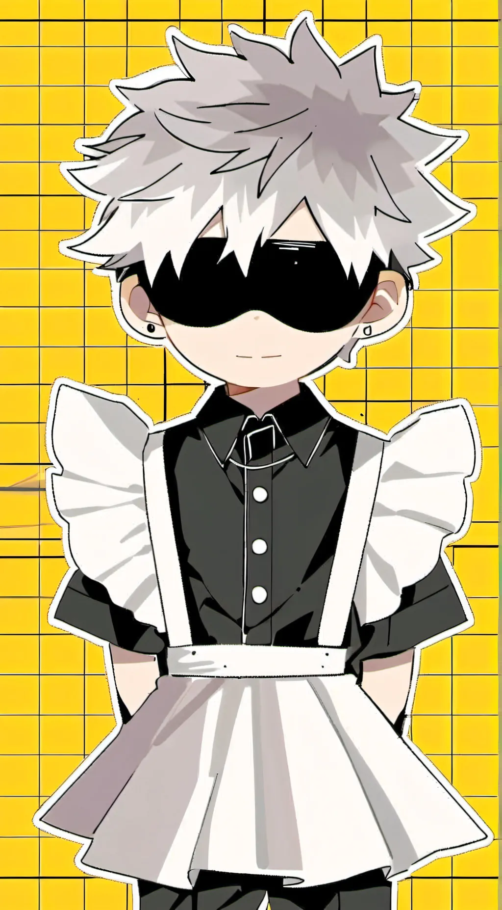 ai character: Gojo X Maid background