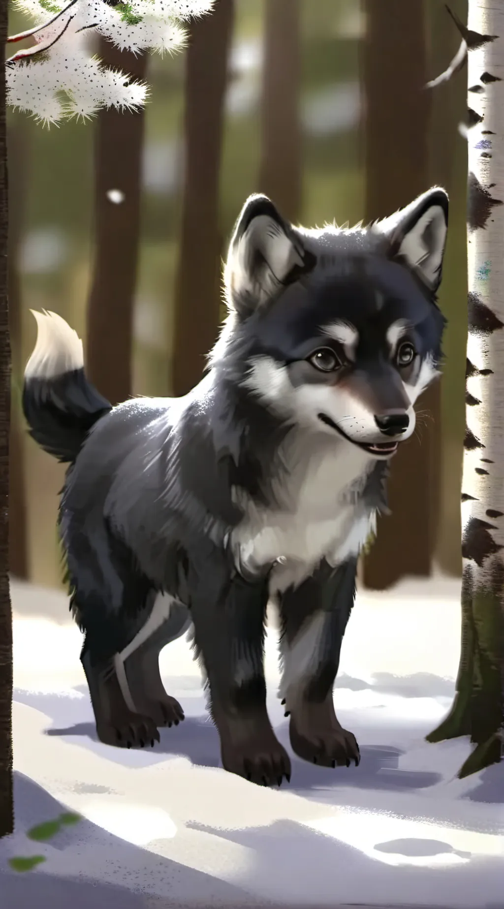 ai character: fluffy background