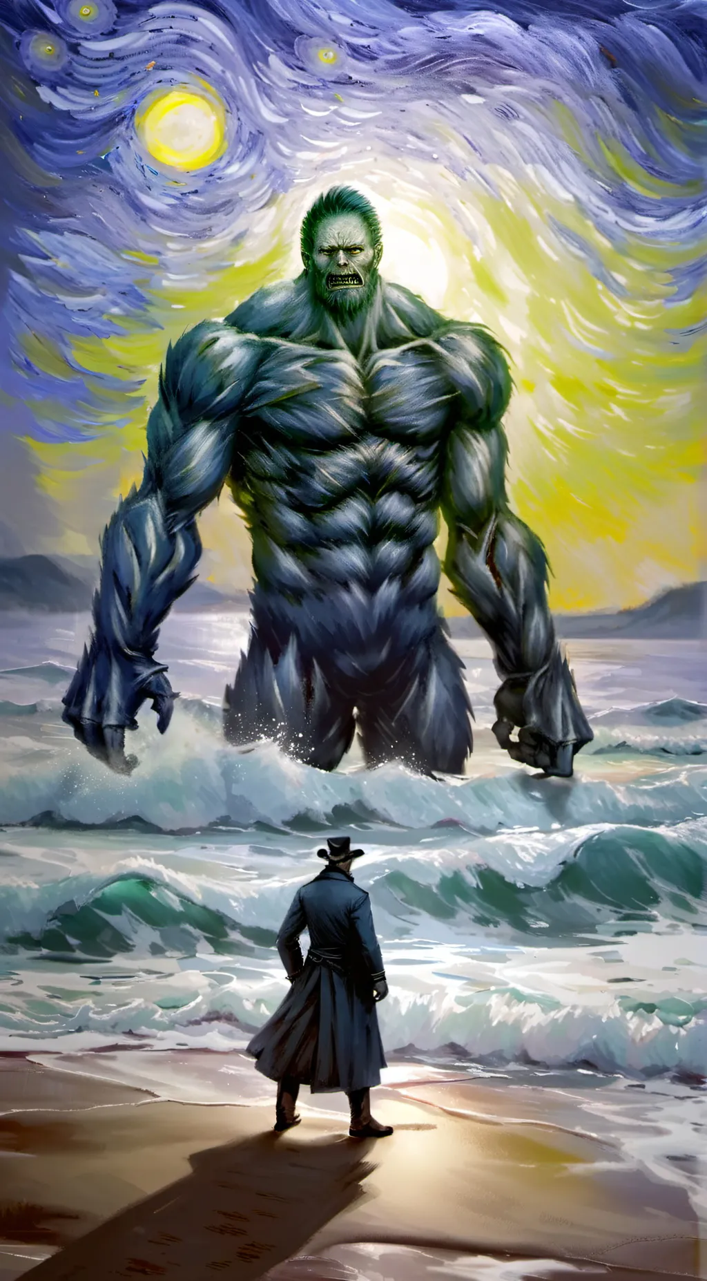 ai character: Deep sea king background