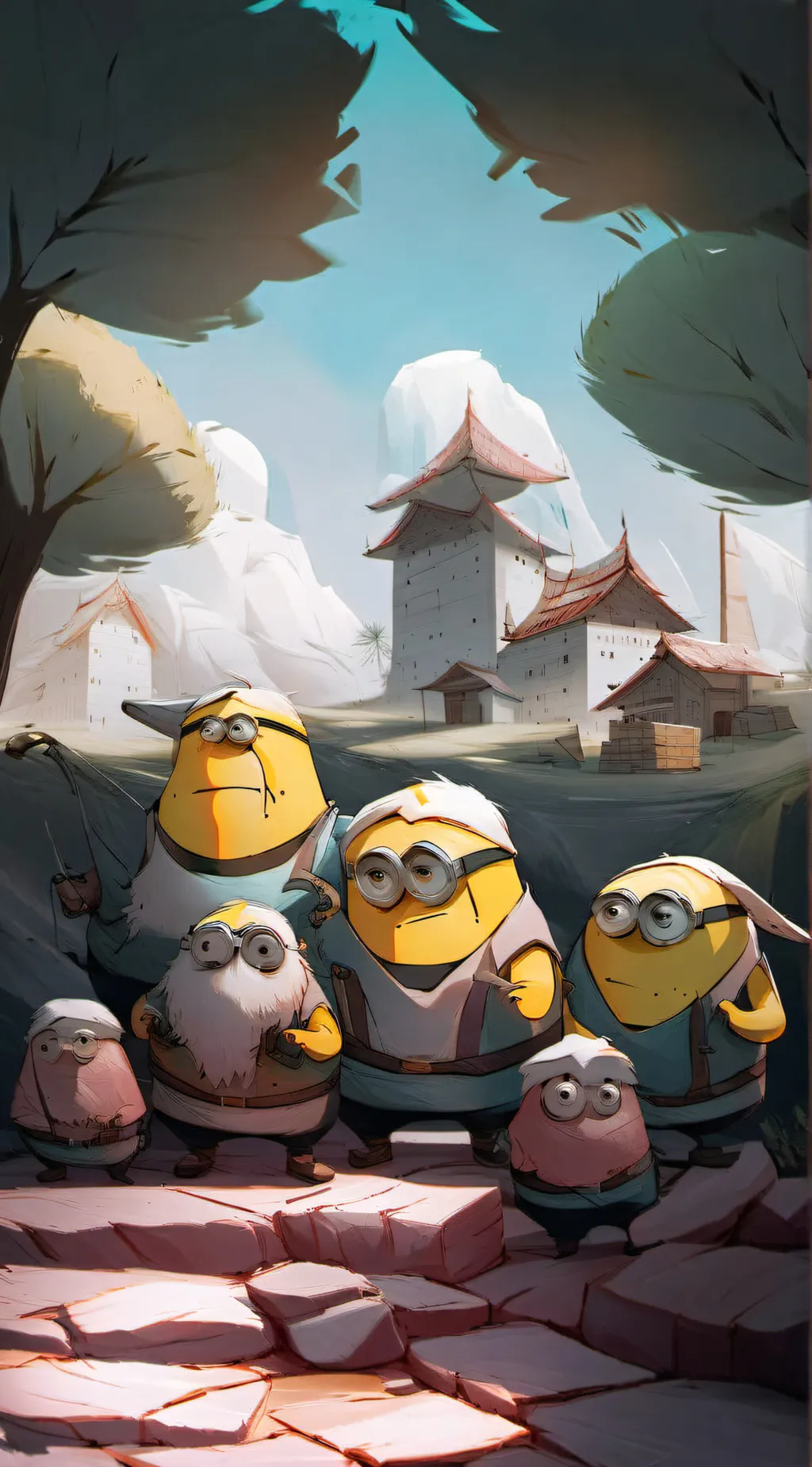 ai character: Jacob,minon,rose background