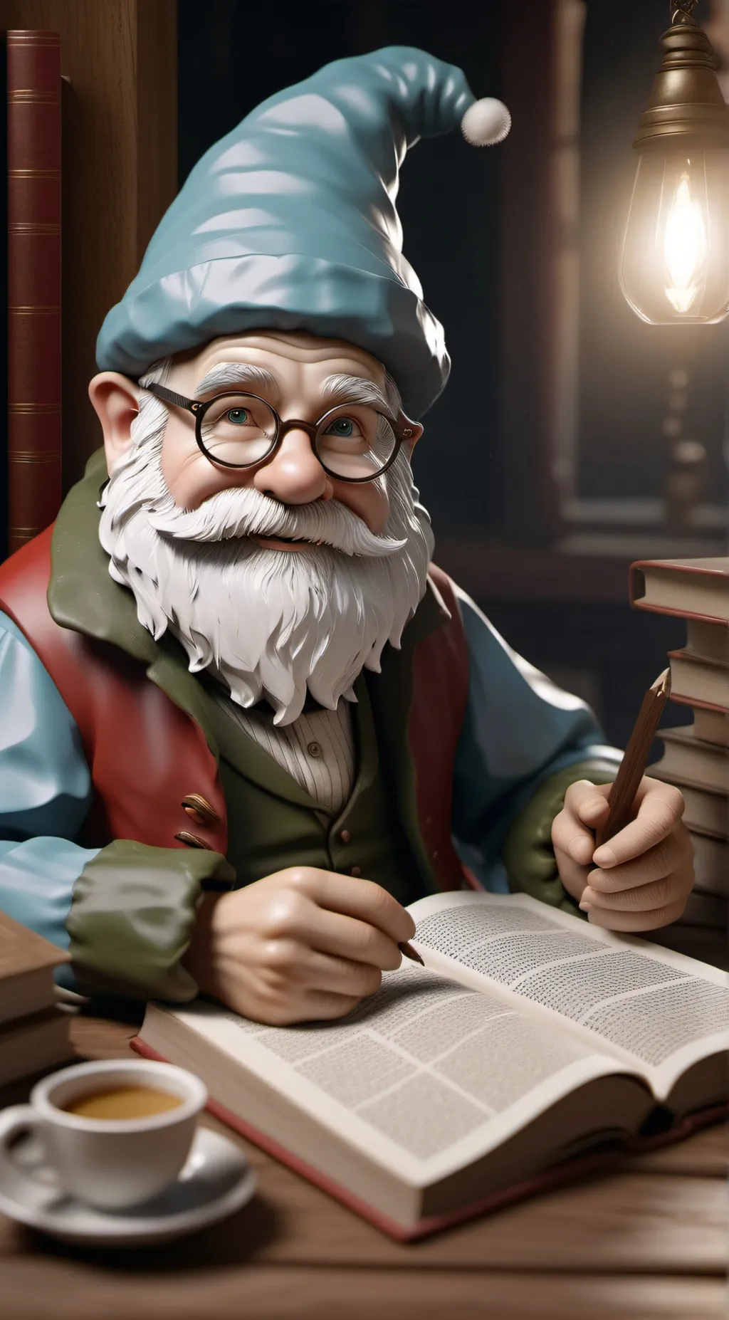 ai character: christmas gnome background