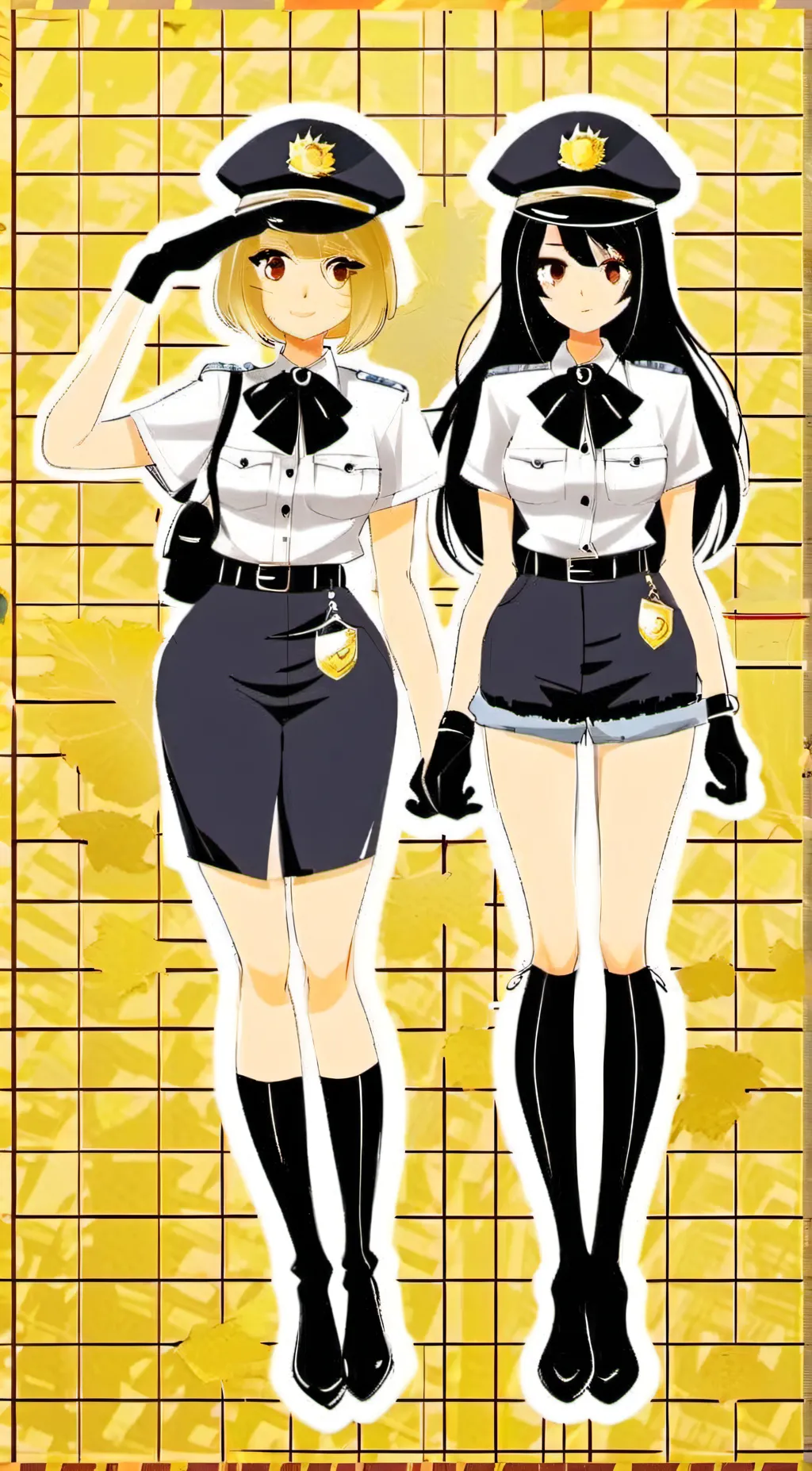 ai character: Police Women background