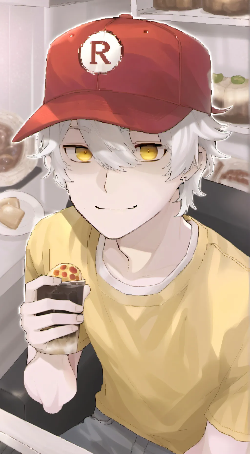 ai character: cute guy background