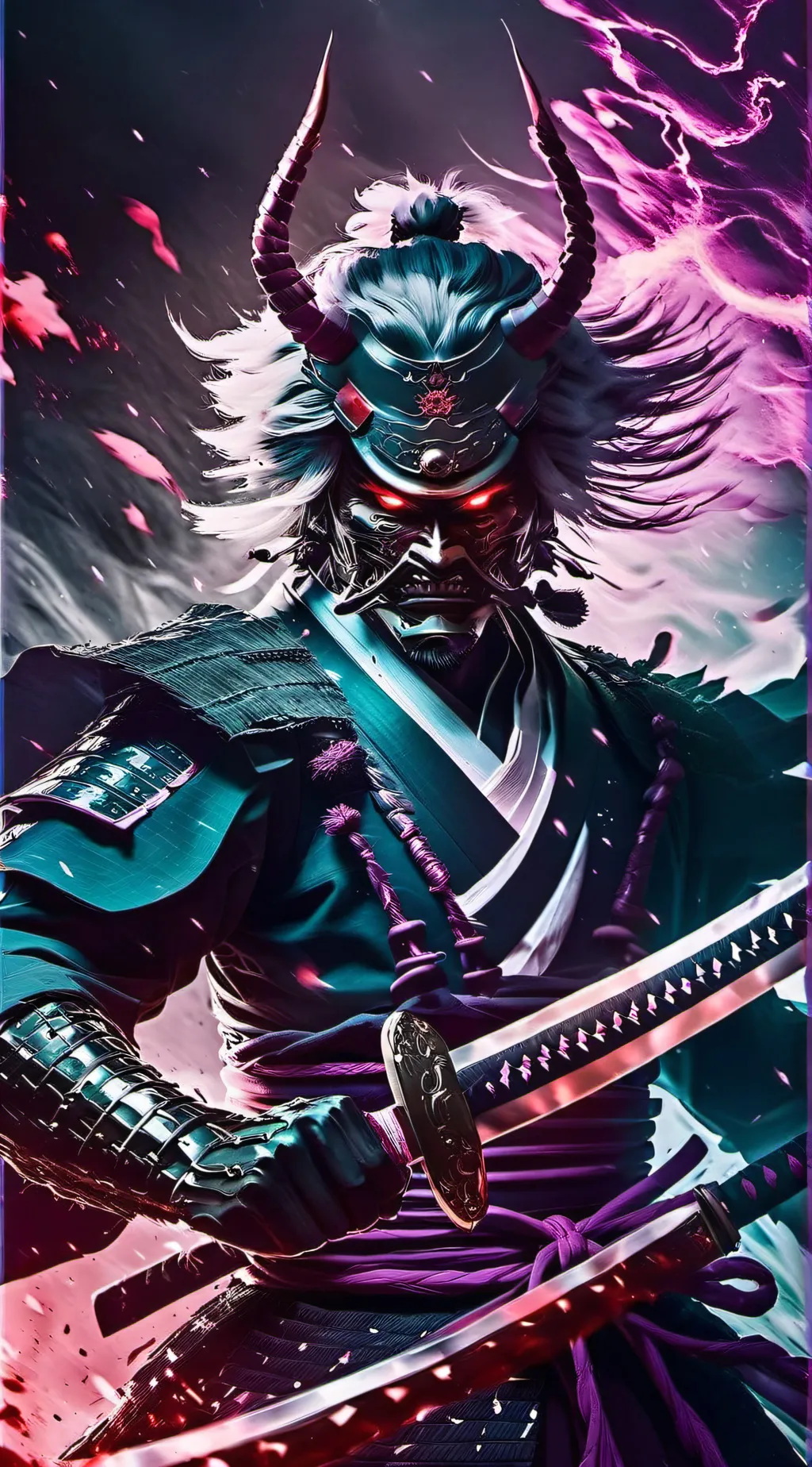 ai character: Samurai Ghost background