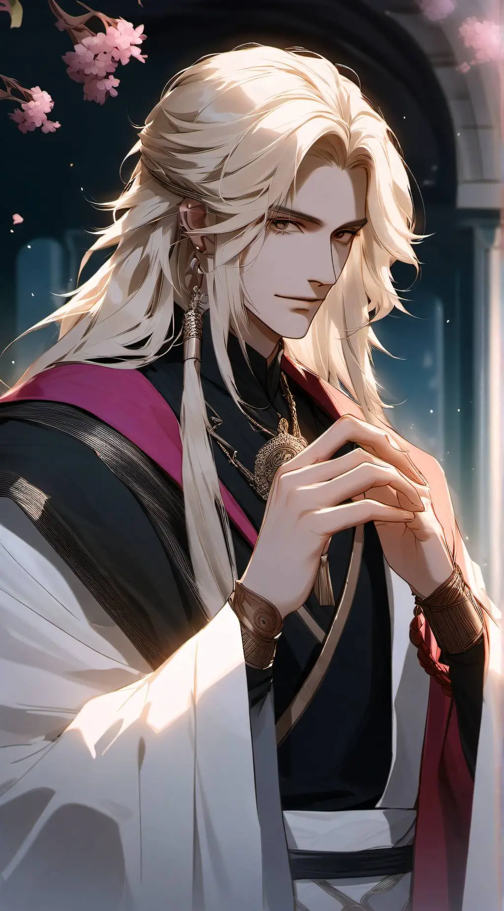 ai character: Flower King  background