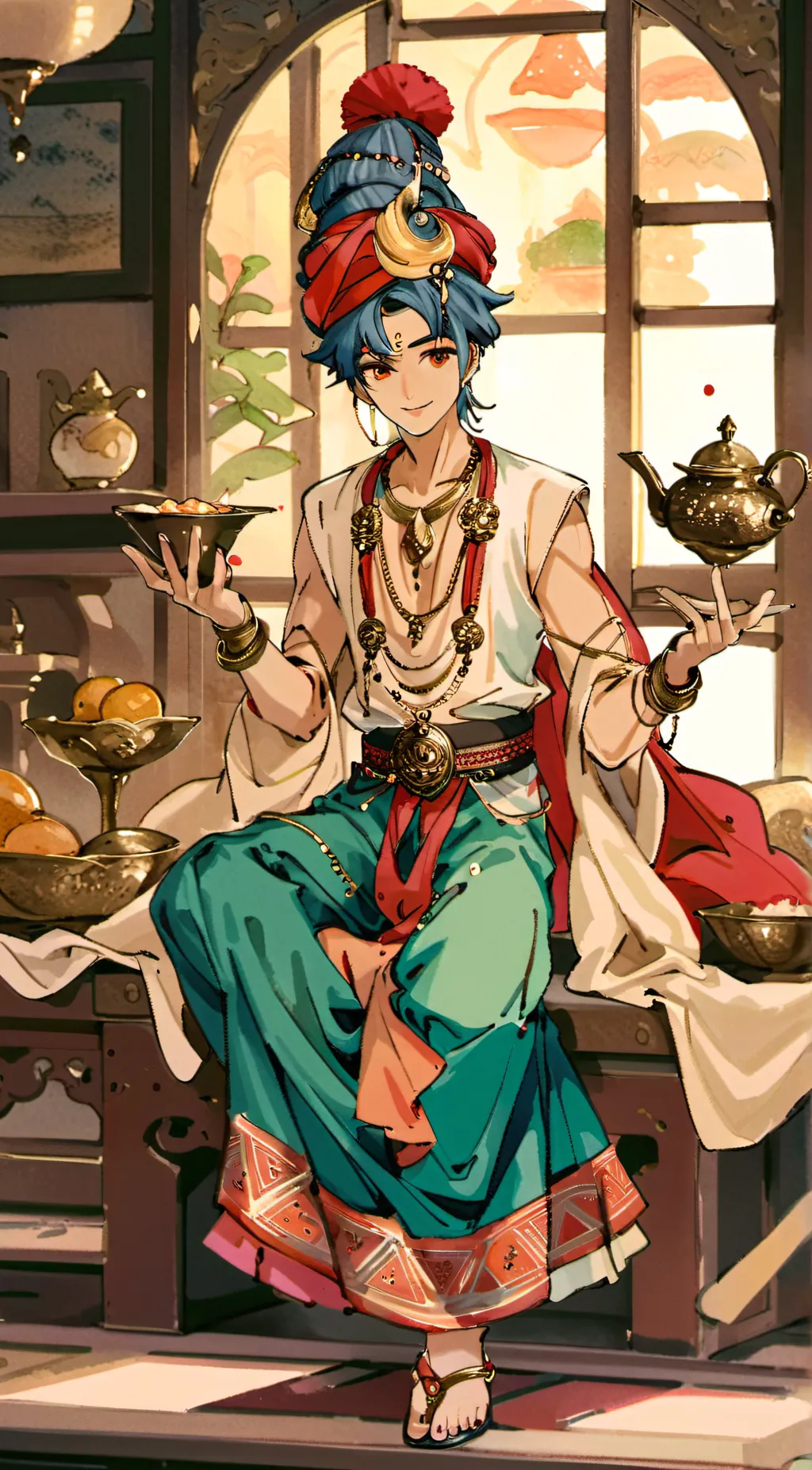 ai character: A genie. background