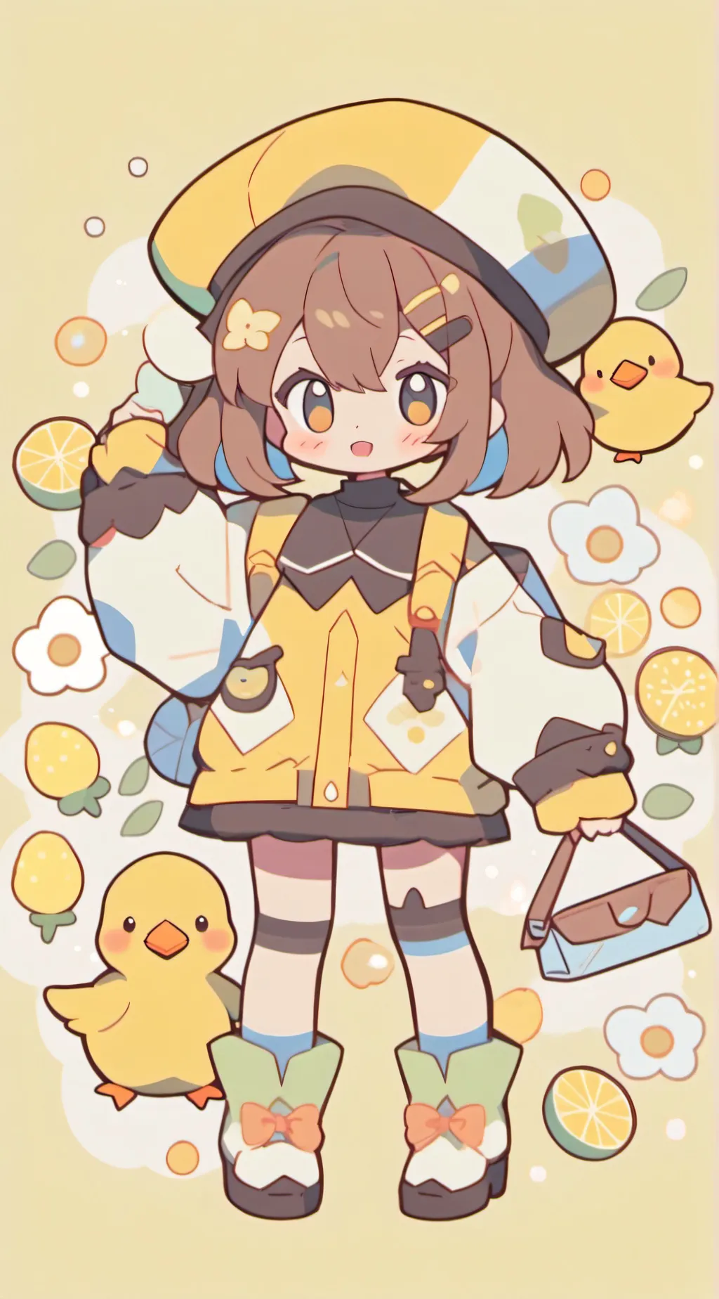 ai character: yellow background