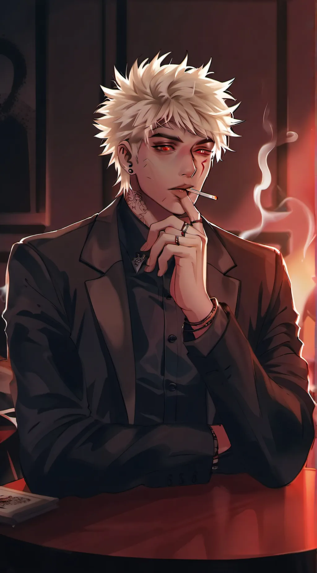 ai character: bakugo  background