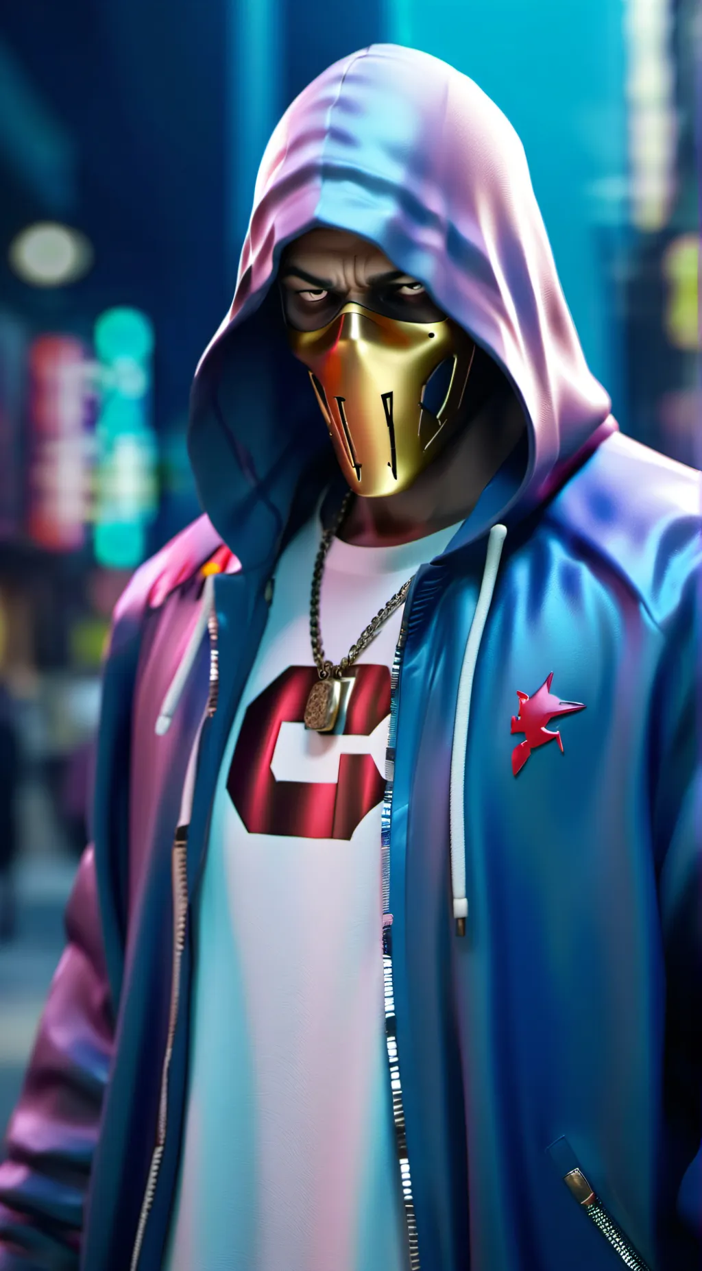 ai character: Ghost face mha background