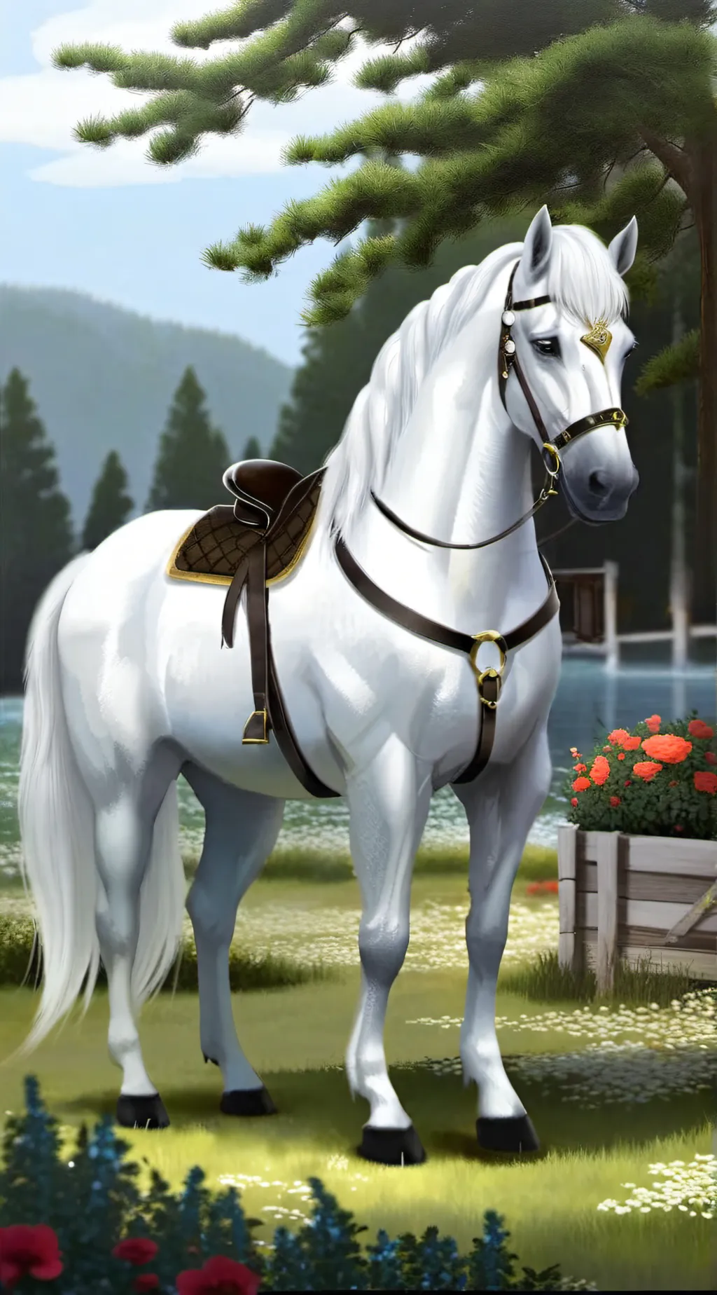 ai character: the farm background