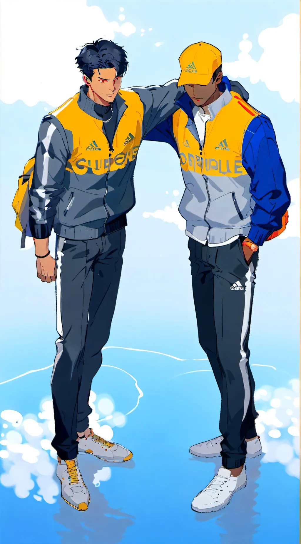 ai character: buff Wally twins  background