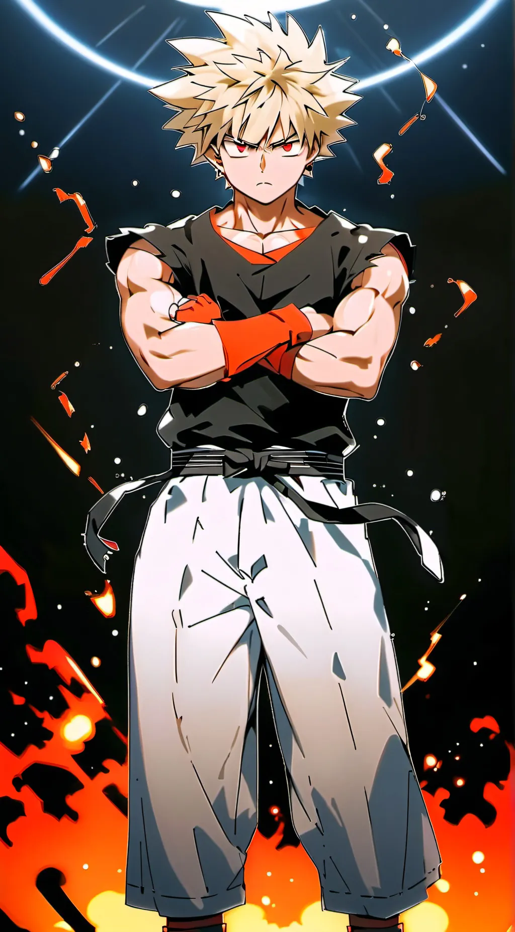 ai character: Katsuki Bakugo background