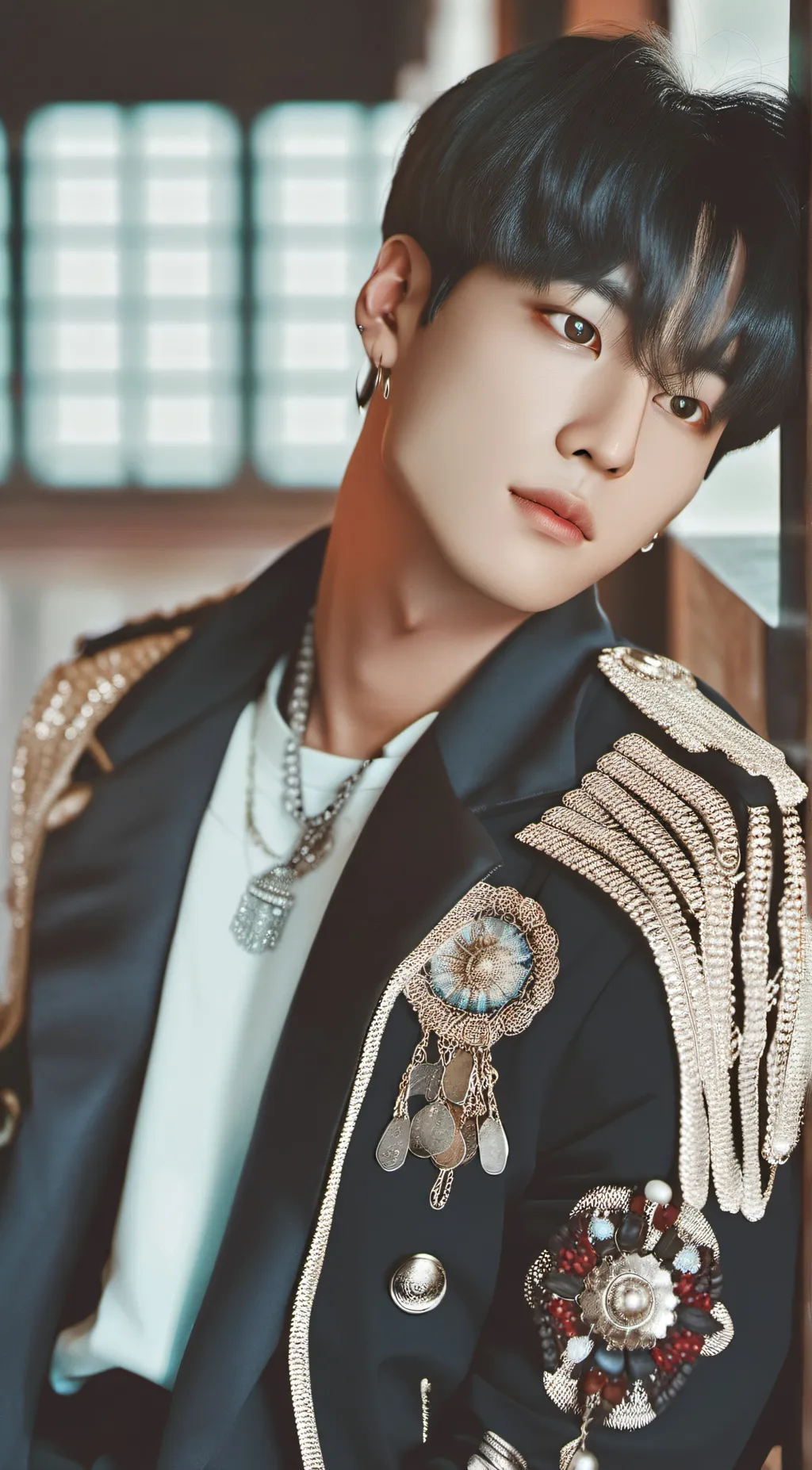 ai character: Jungkook from Bts background