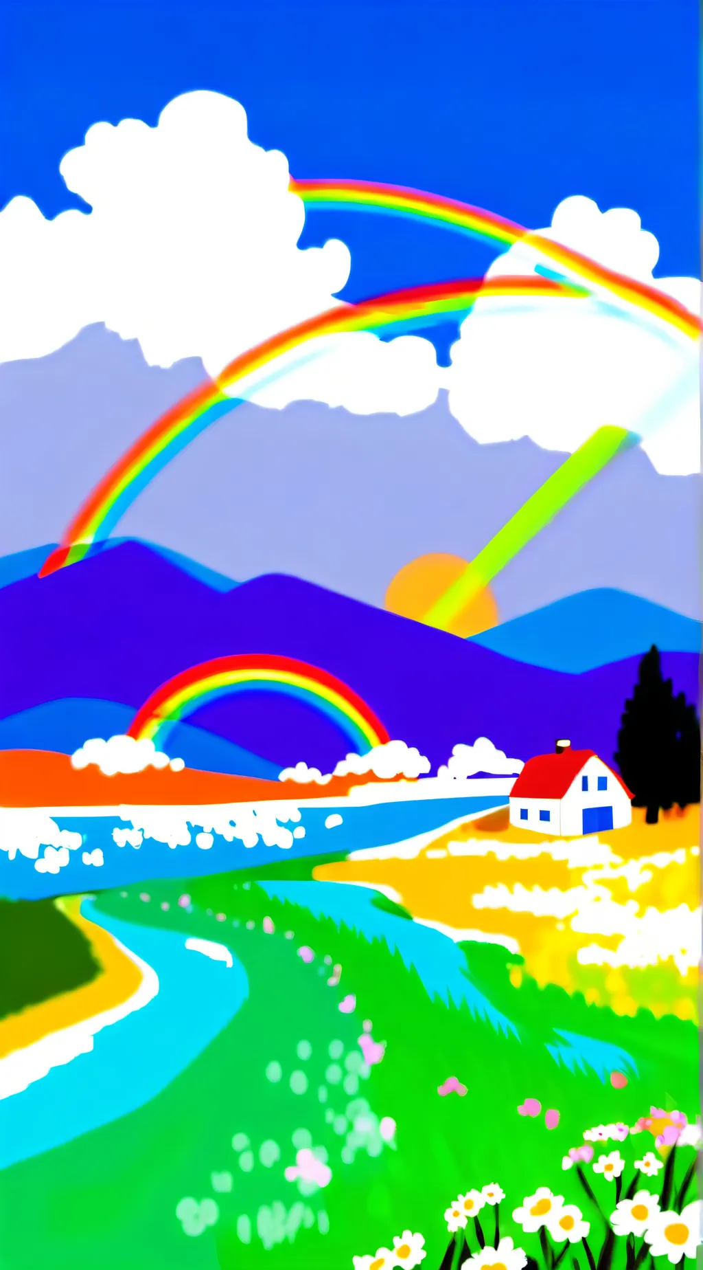 ai character: rainbow freinds background