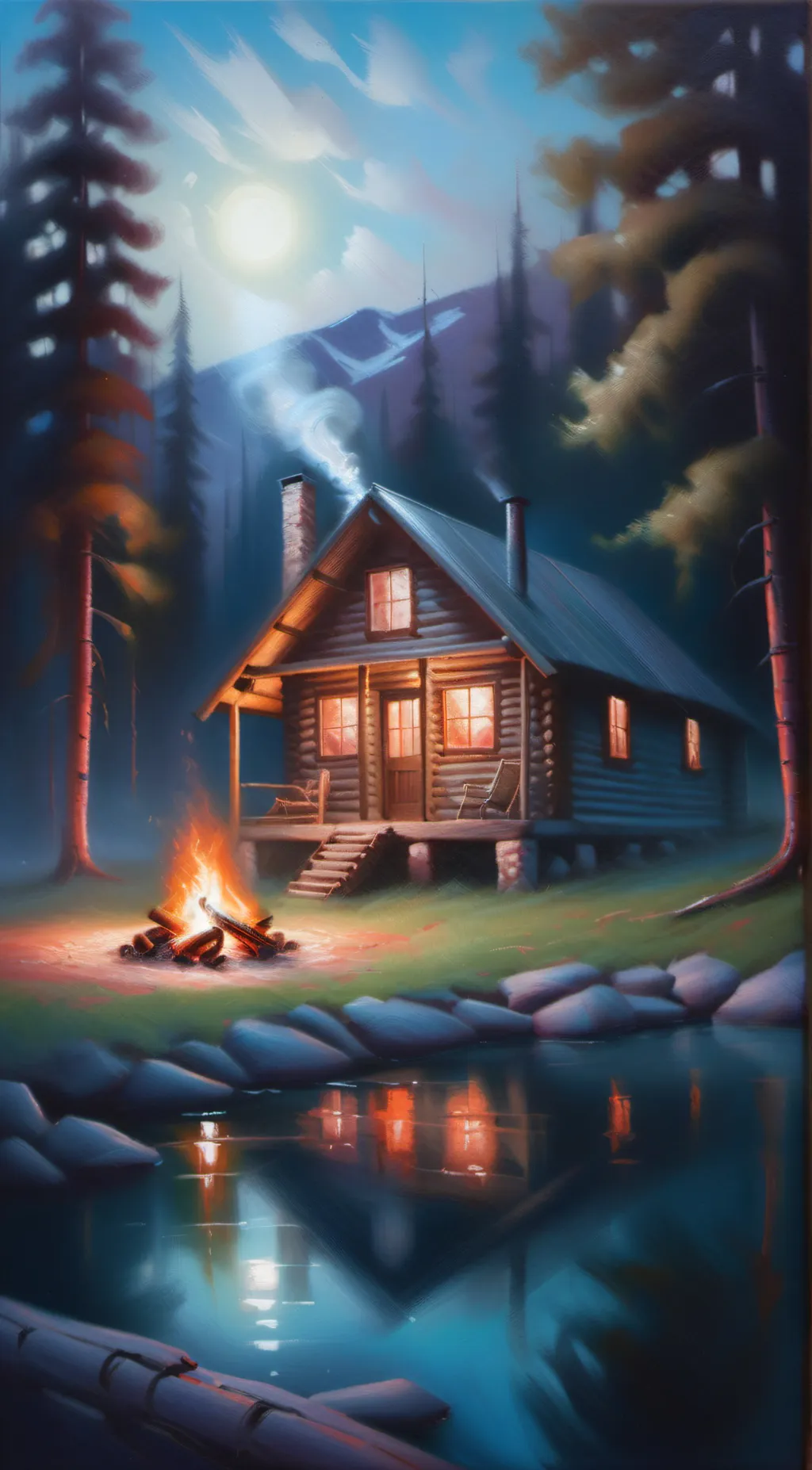 ai character: Traveler's Cabin background