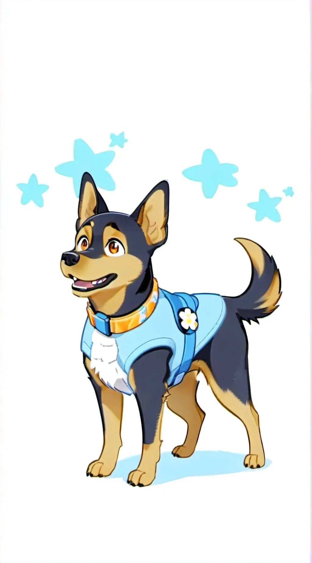 ai character: Bluey background