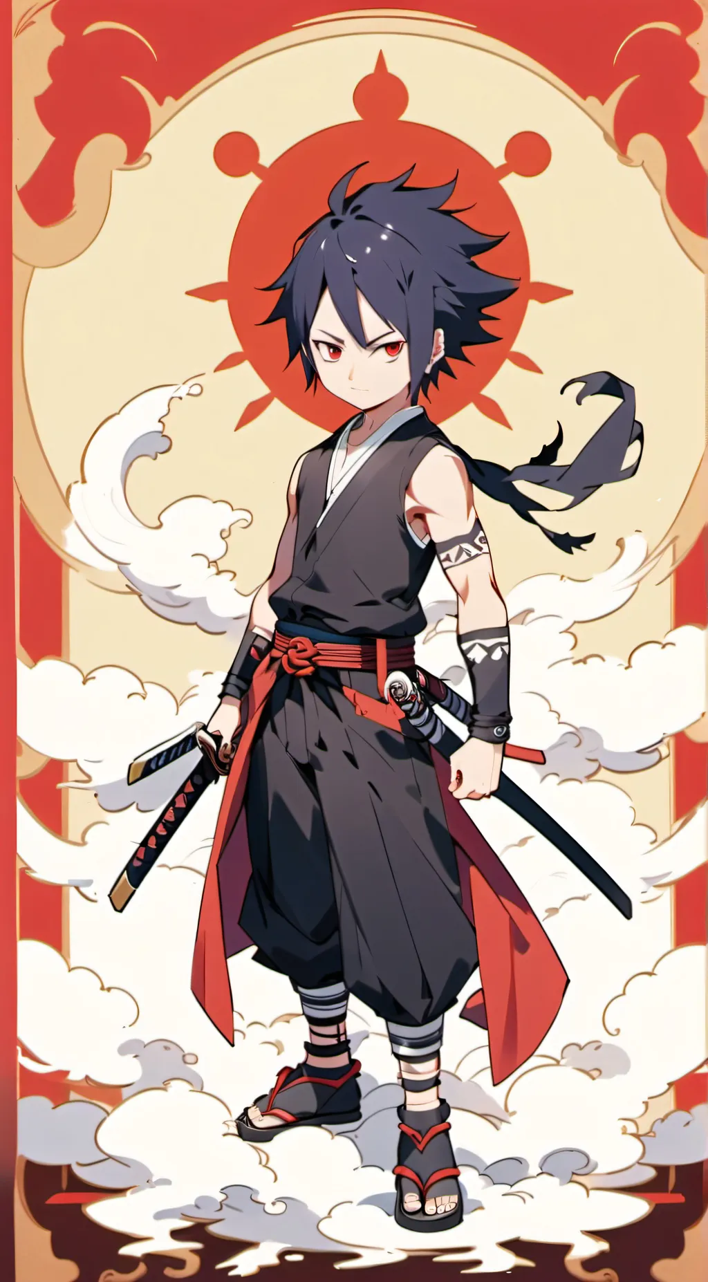 ai character: Sasuke Uchiha  background