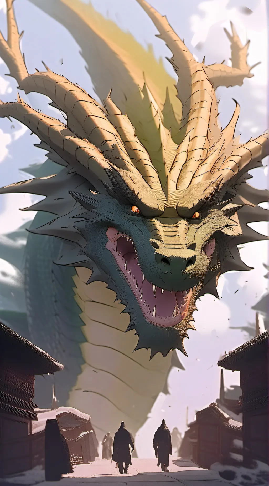 ai character: Ghidorah is dying background