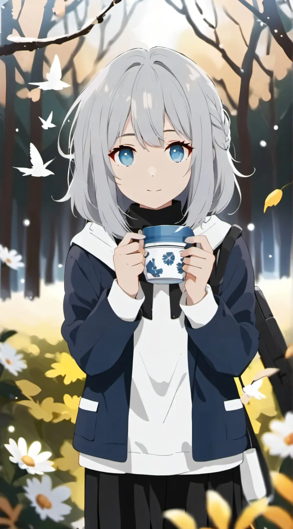 ai character: sad girl background