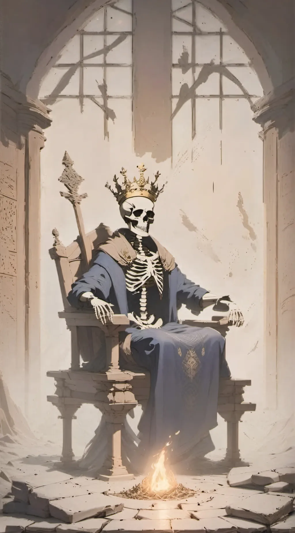 ai character: King Skeleton background