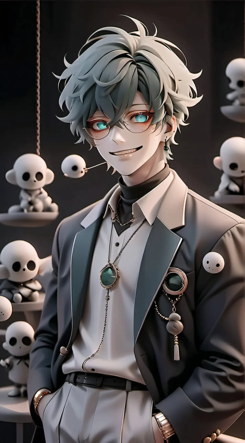 ai character: Deku and Bakugo background