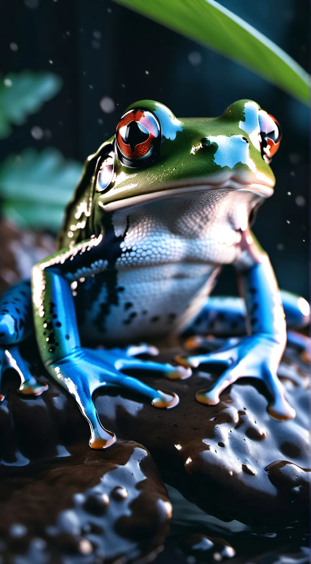 ai character: Frog background