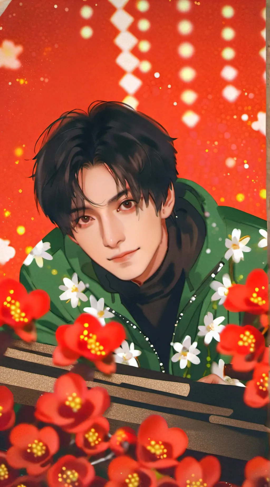 ai character: •Jungwon• background