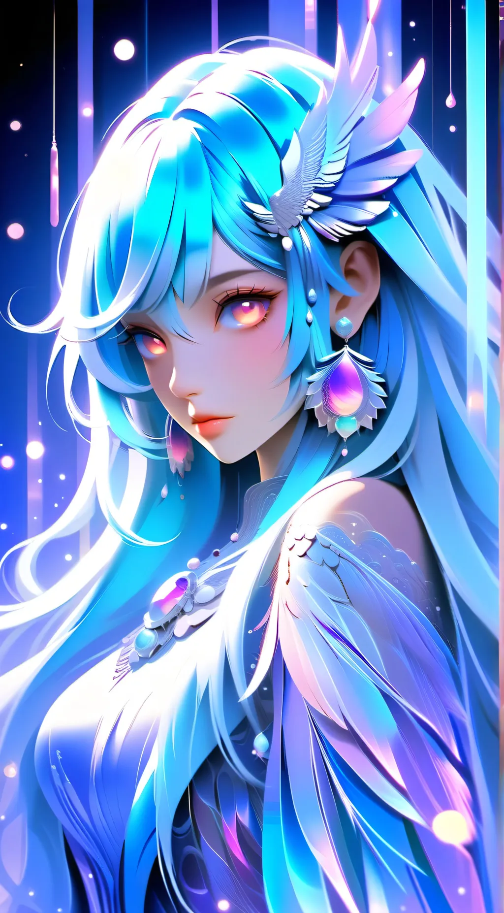 ai character: Blue background