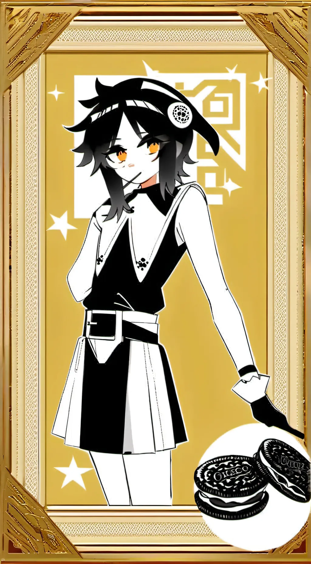 ai character: Miss circle background