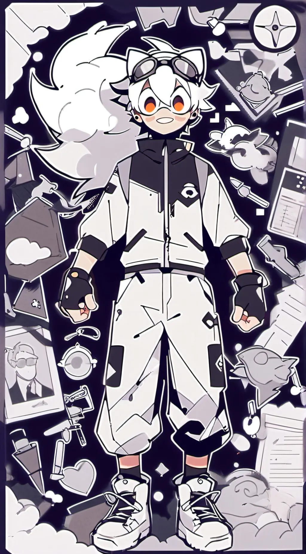 ai character: Edward and Zip!  background