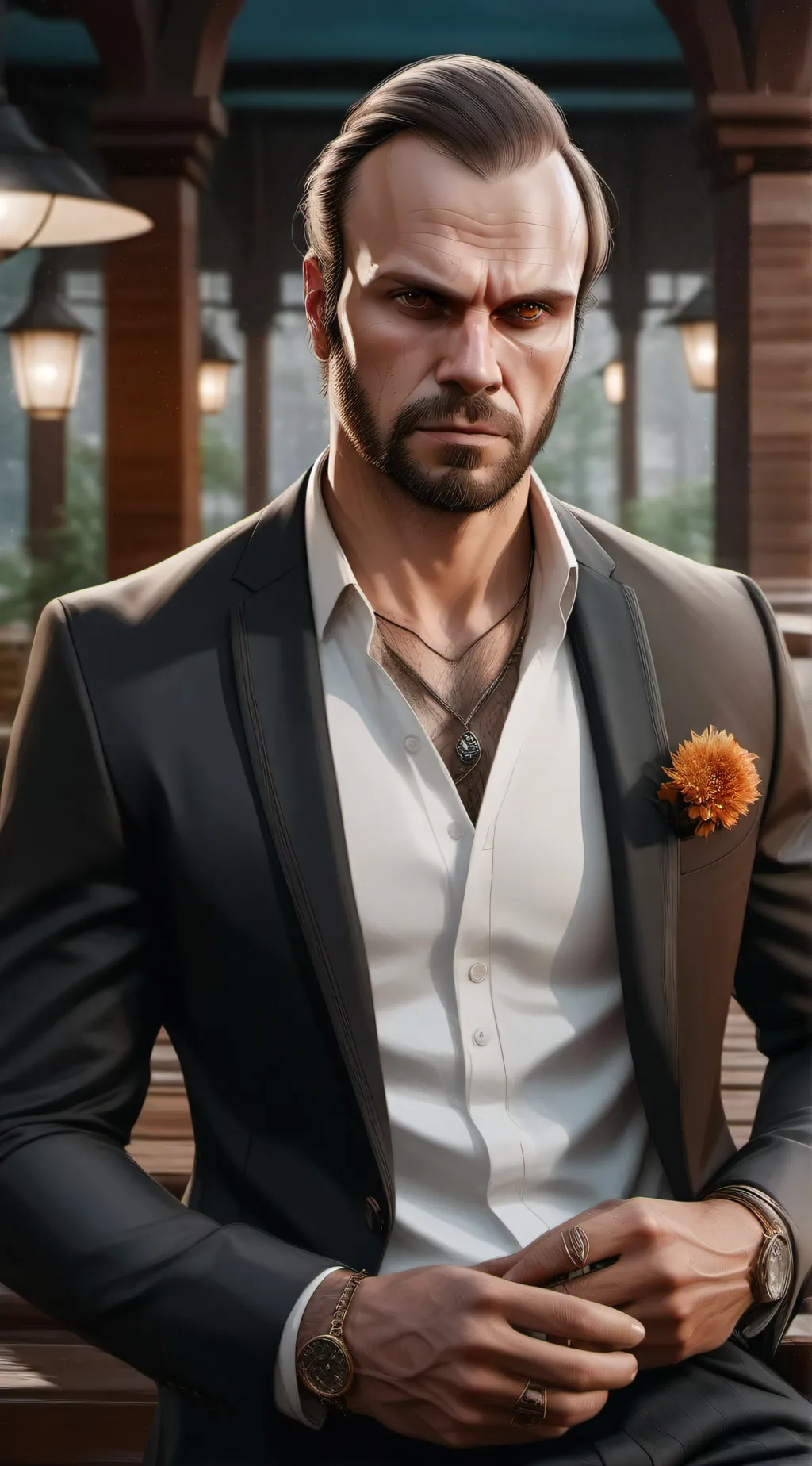 ai character: Trevor Phillips  background