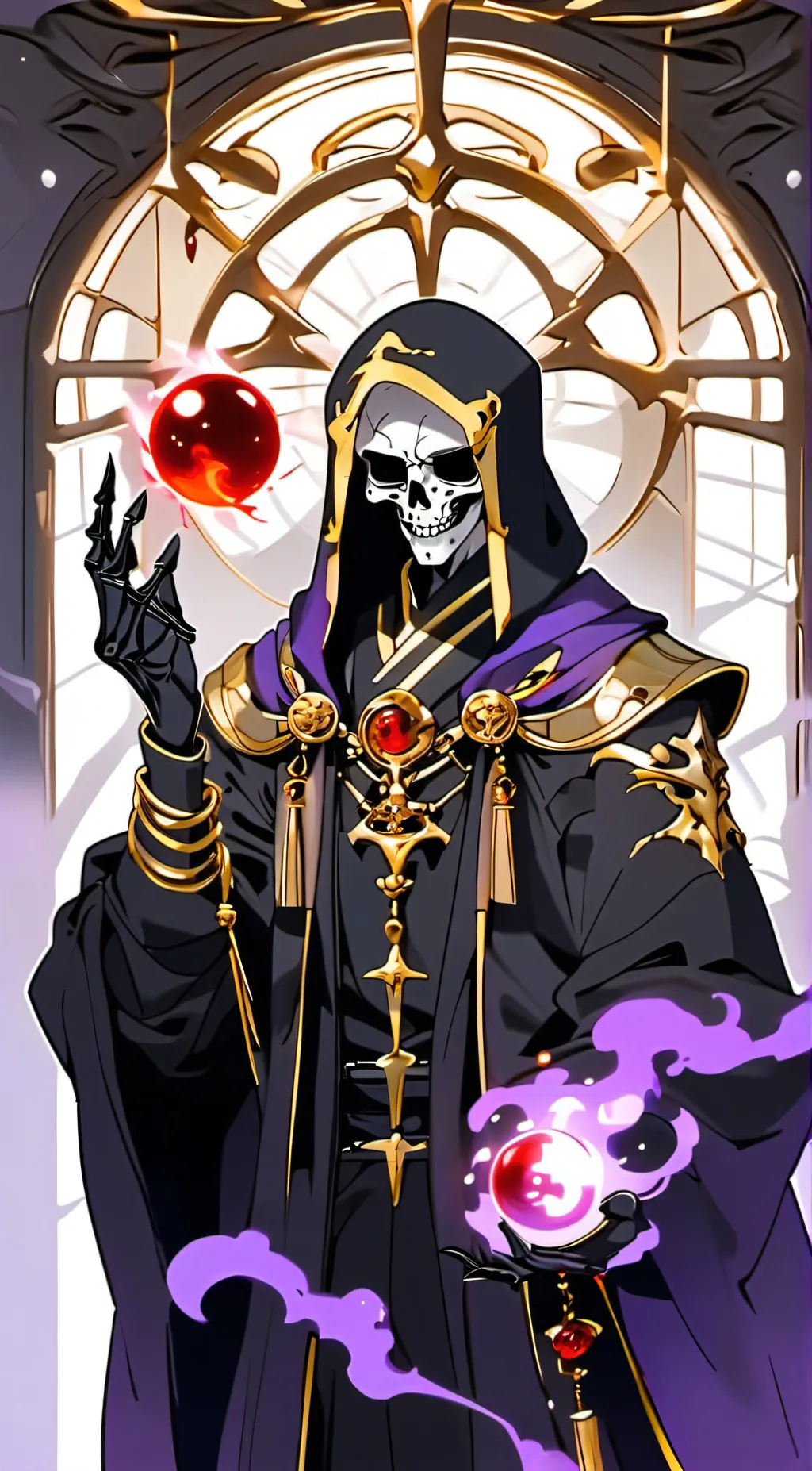 ai character: Ainx Ooal Gown background