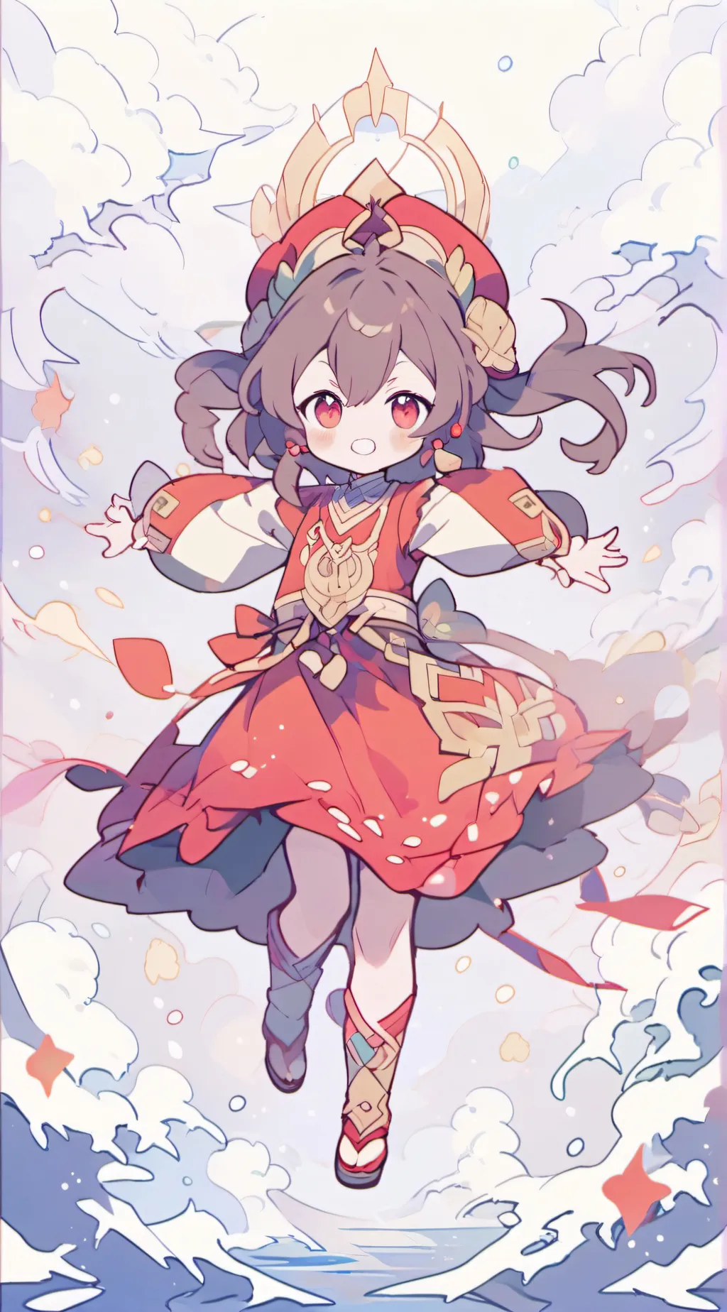 ai character: red background