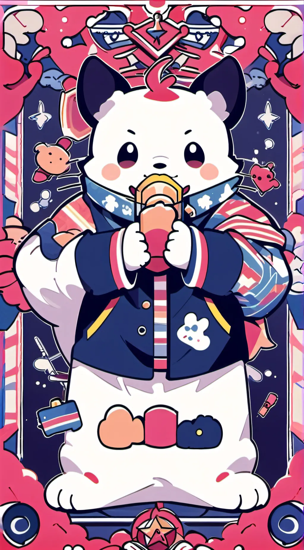 ai character: *Smiling critter*  background