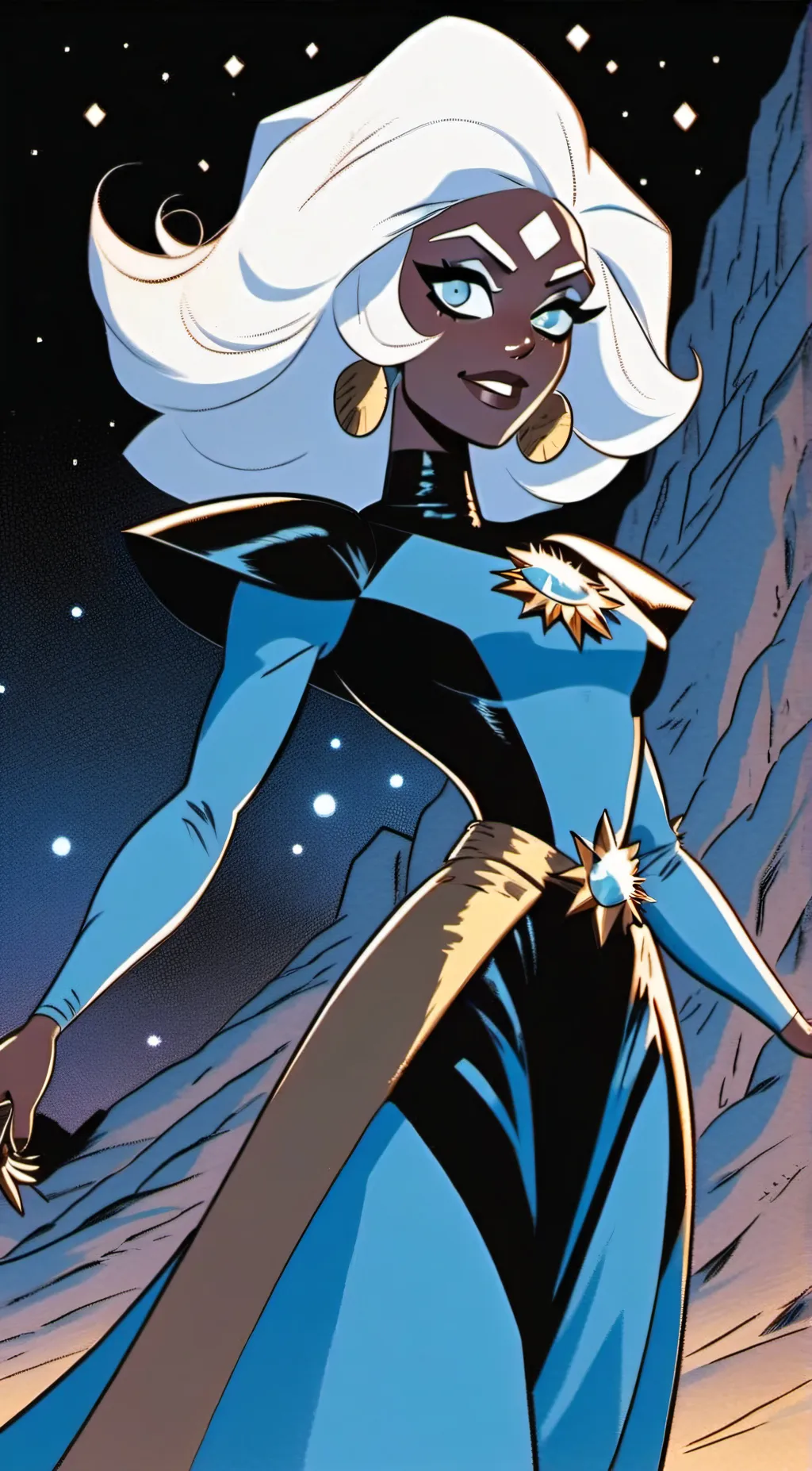 ai character: white diamond background