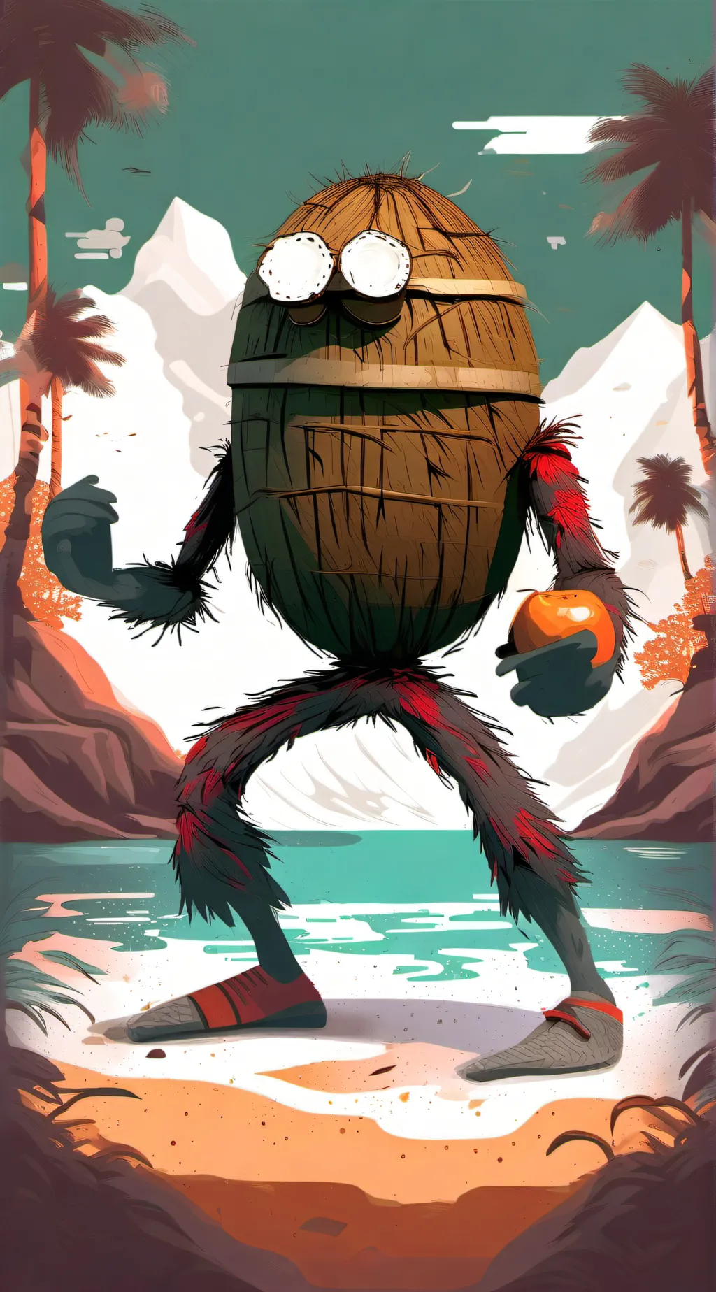 ai character: Kakamora  background