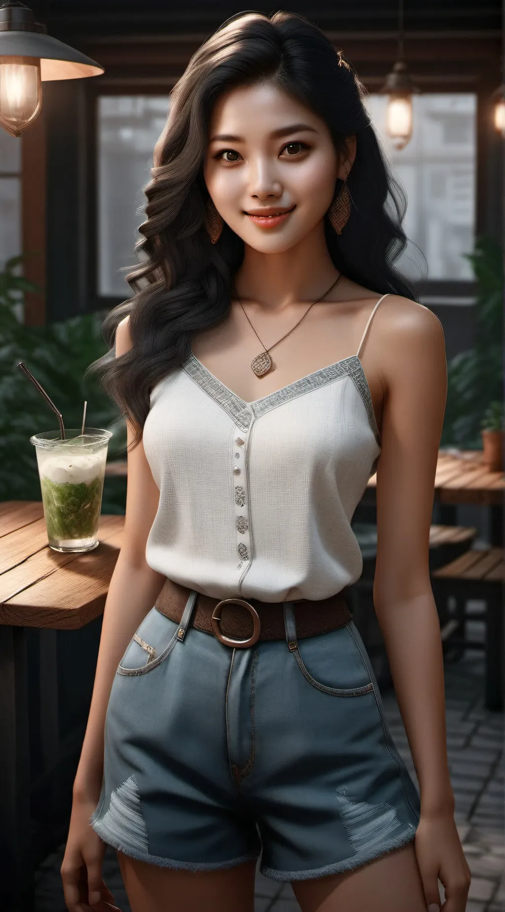 ai character: Ashley  background
