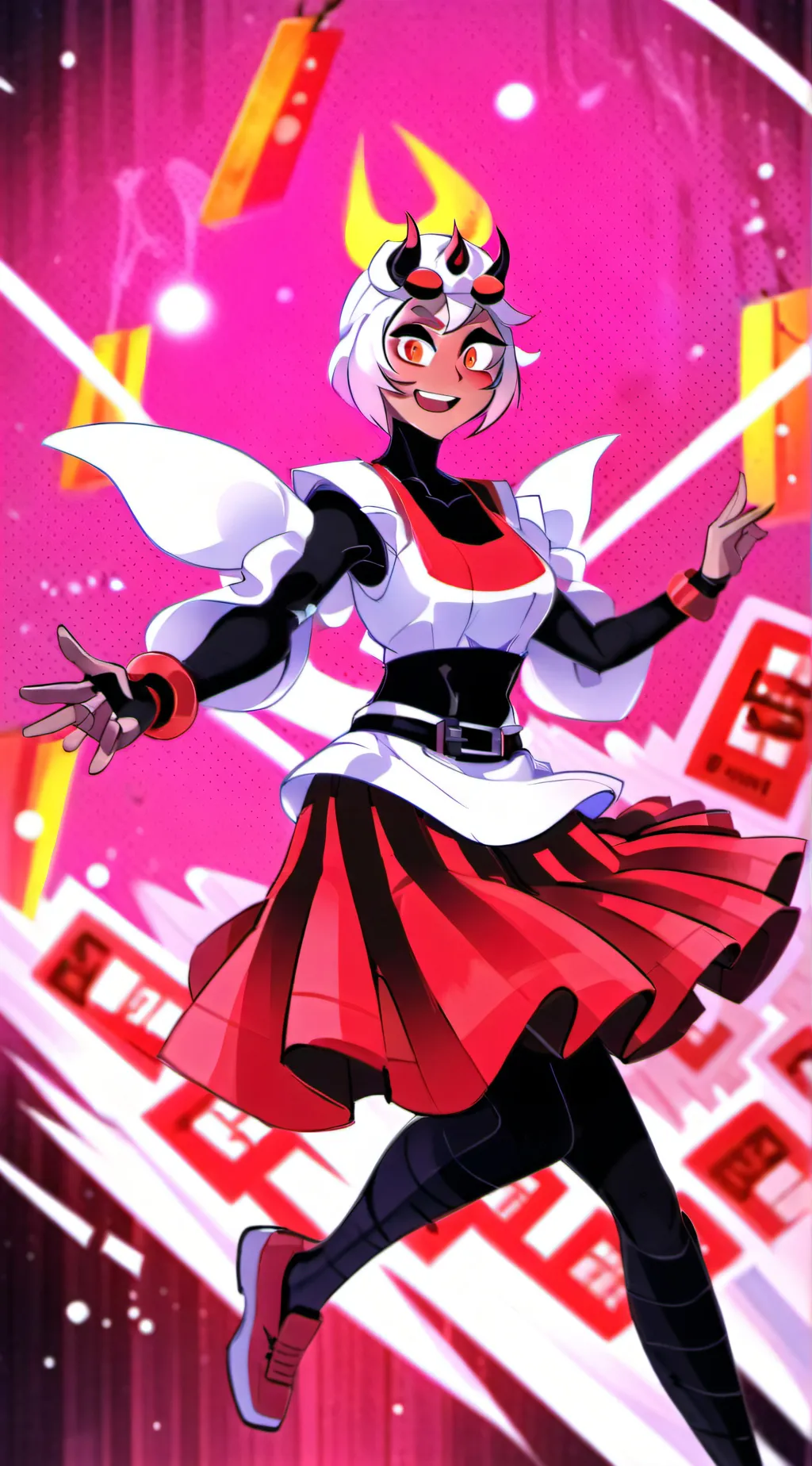 ai character: Angela  background