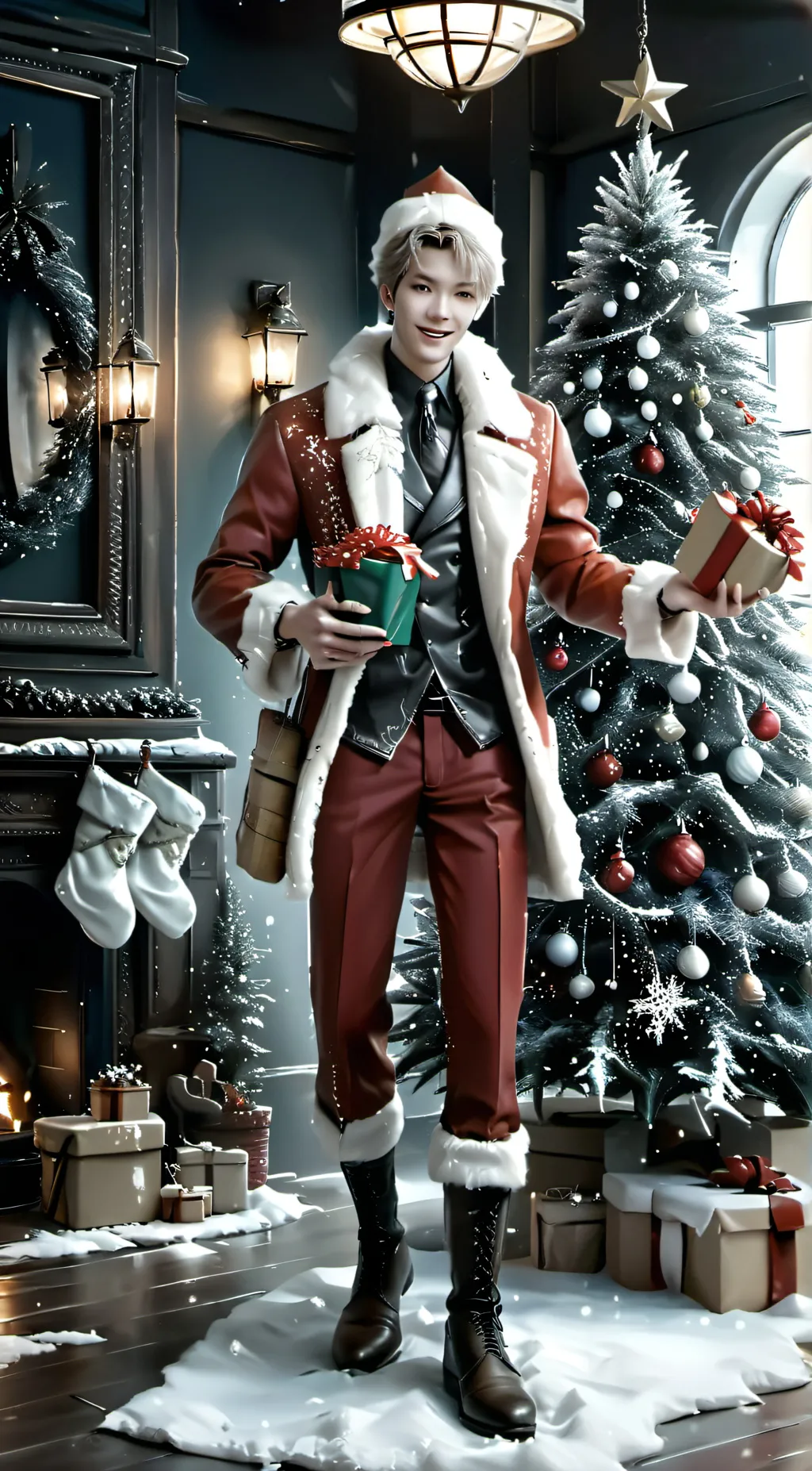 ai character: Mha 🎄boy  background