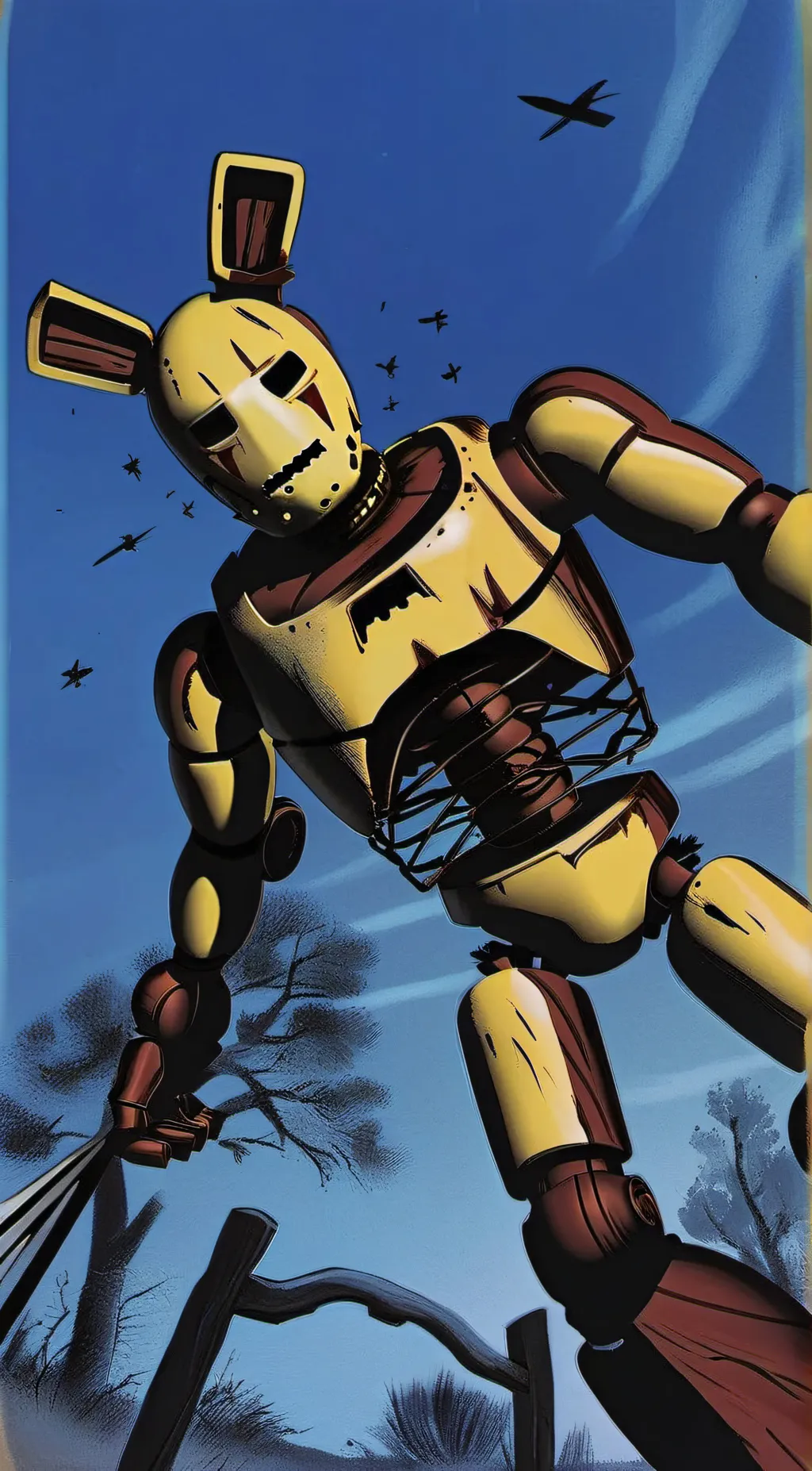 ai character: Spring trap background