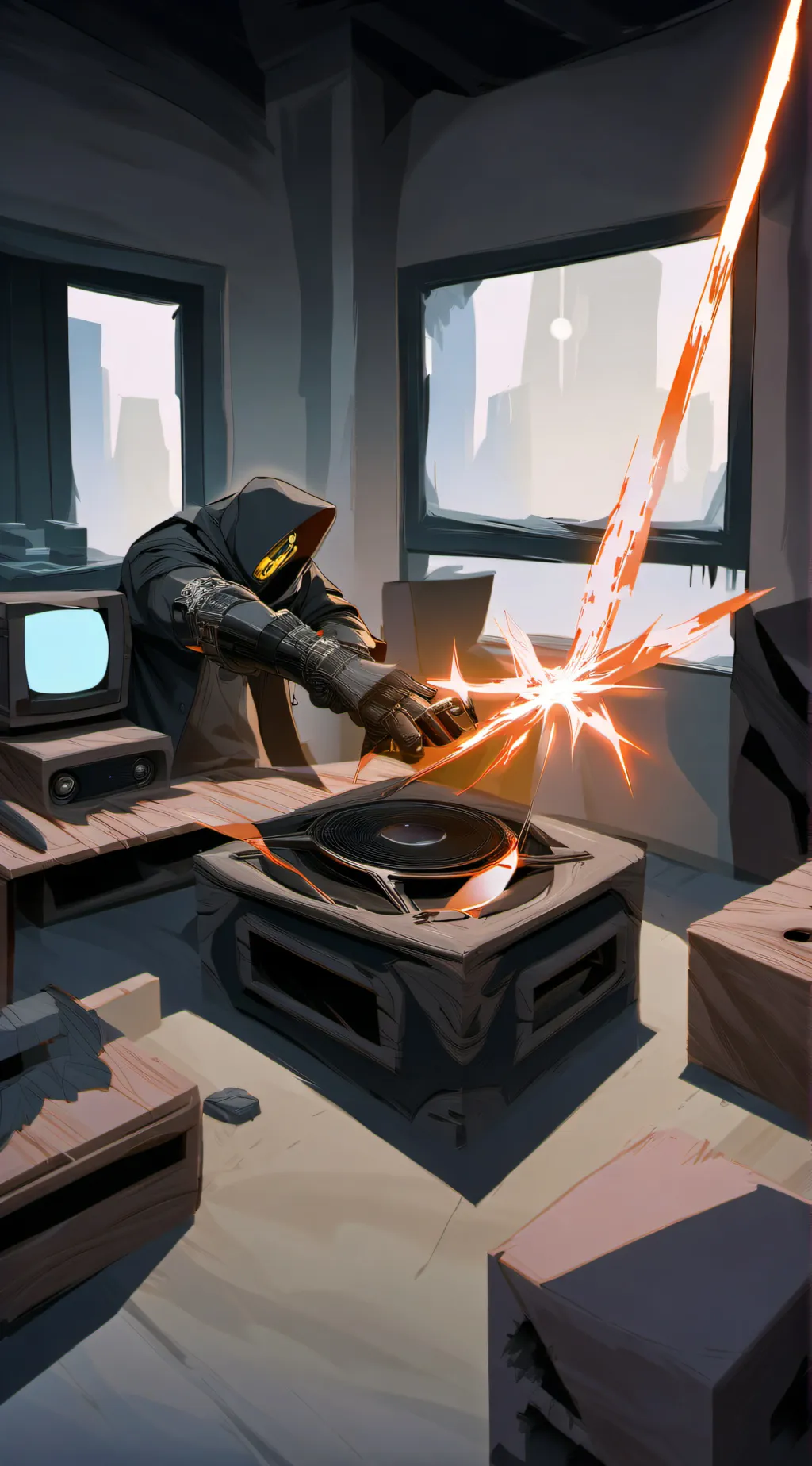 ai character: tv titan  background