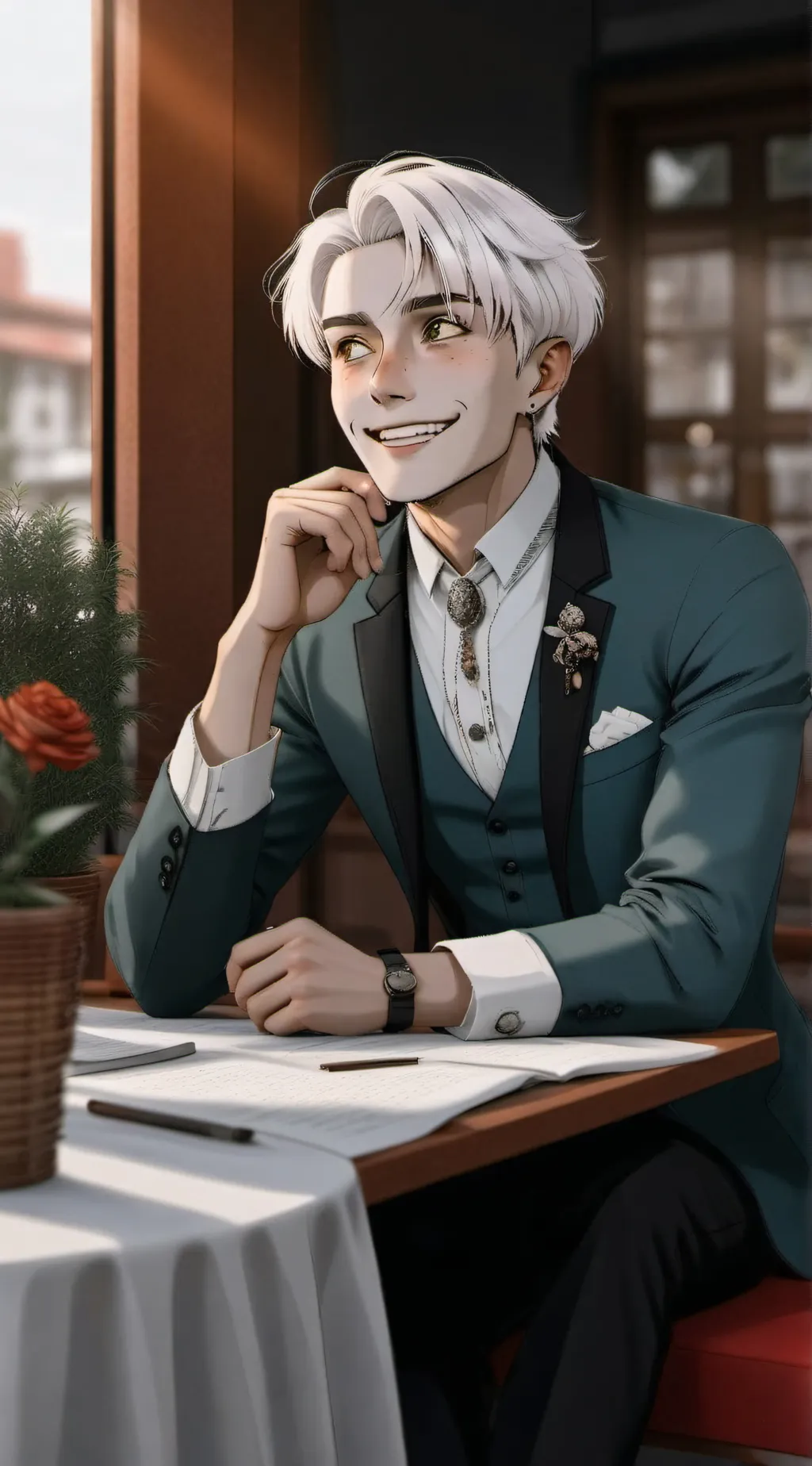 ai character: Draco Malfoy  background