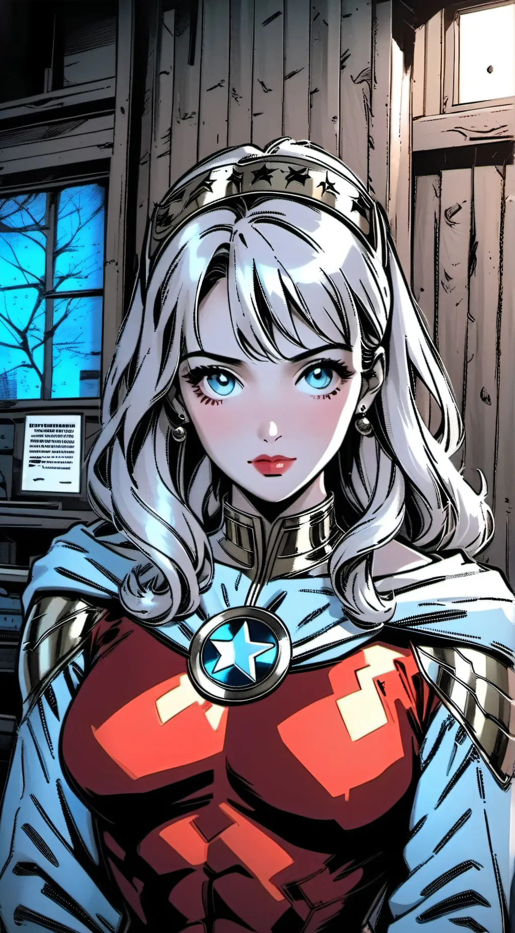 ai character: Miss fantastic background