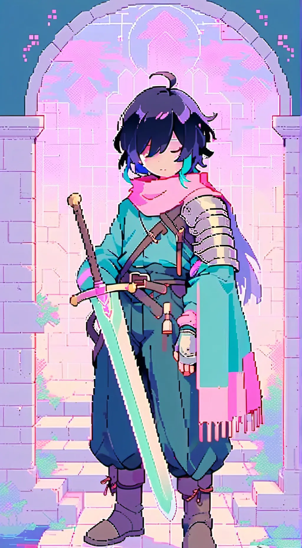 ai character: MHA × Deltarune background